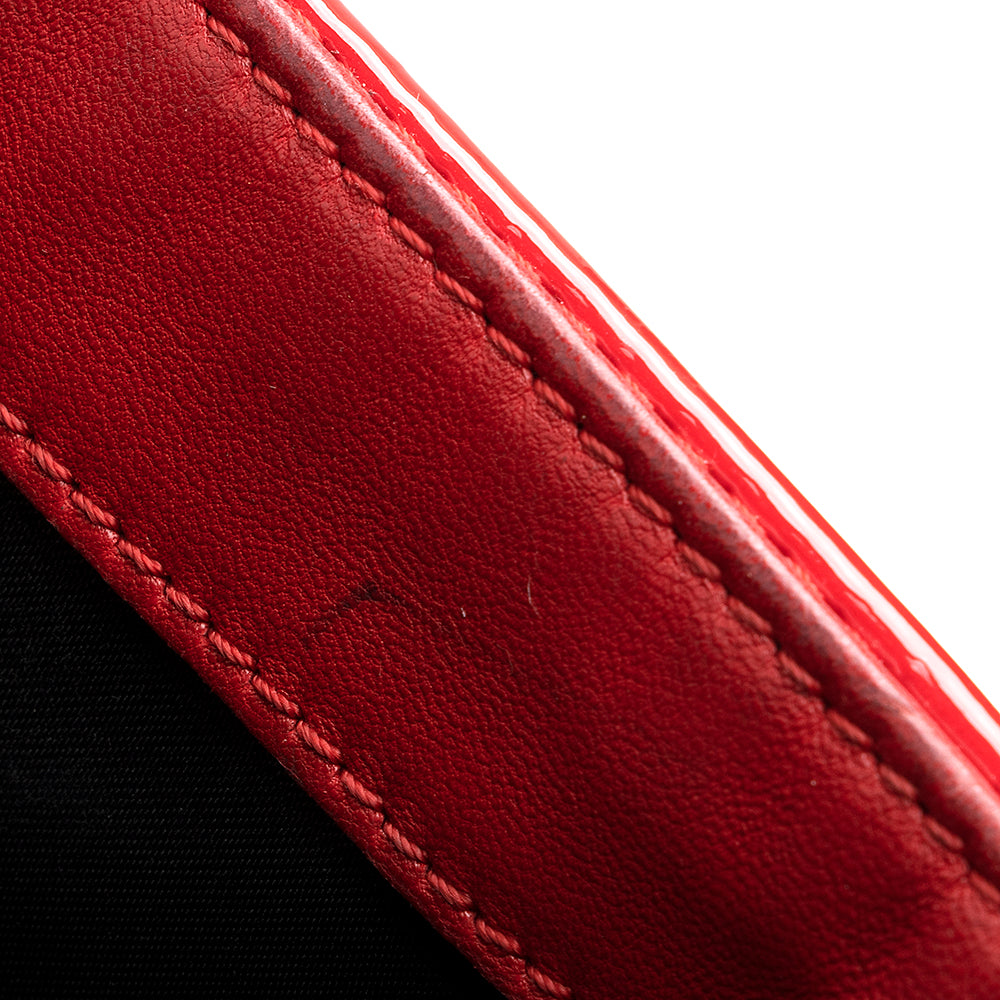 Versace Quilted Patent Leather Shoulder Bag (SHF-18276)