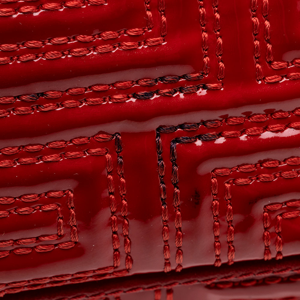 Versace Quilted Patent Leather Shoulder Bag (SHF-18276)