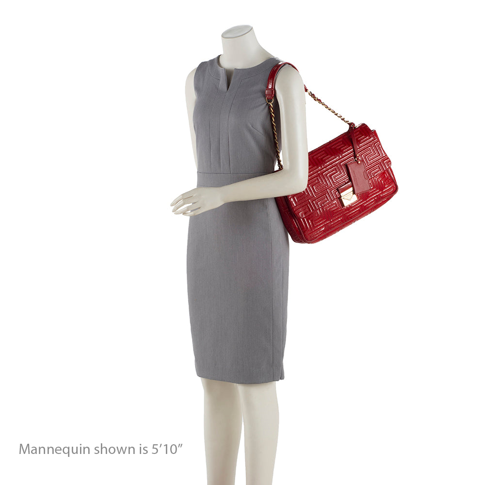 Versace Quilted Patent Leather Shoulder Bag (SHF-18276)