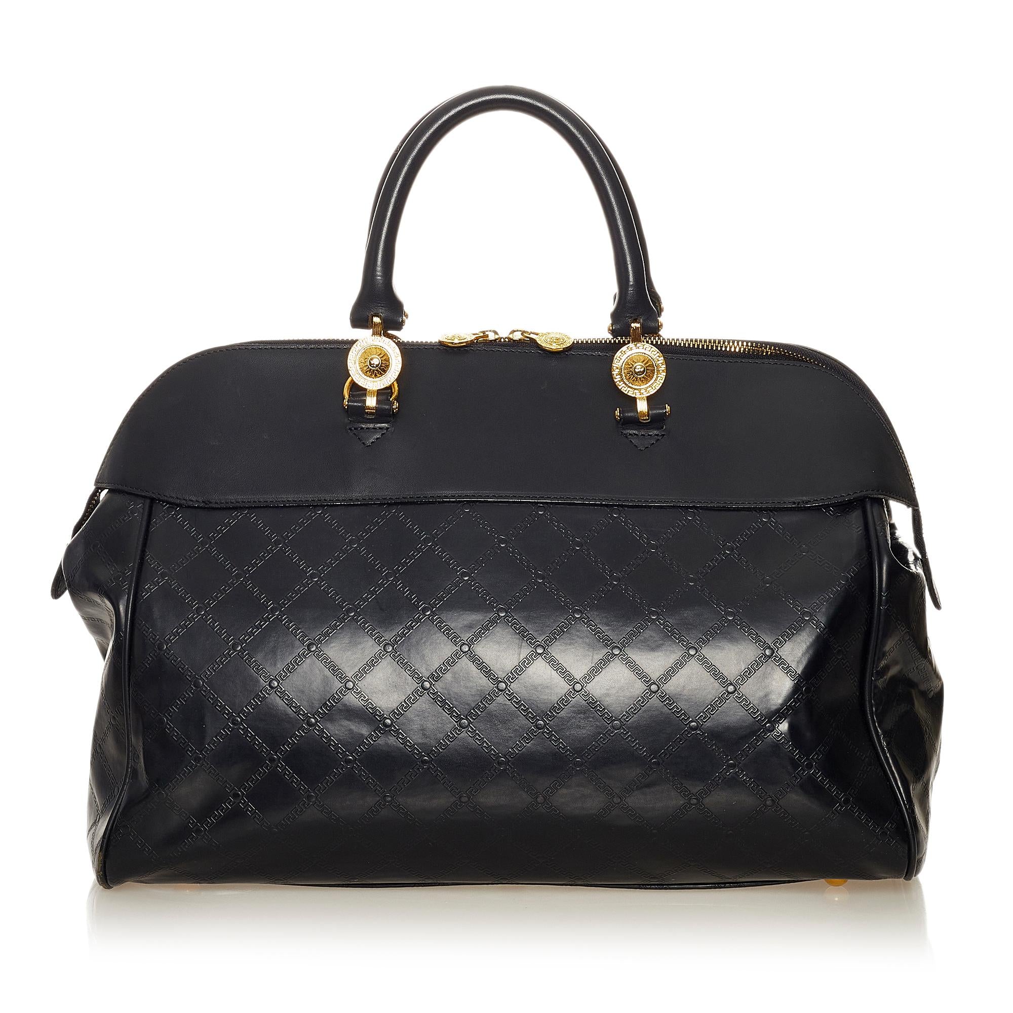 Versace Sunburst Leather Handbag (SHG-27911)
