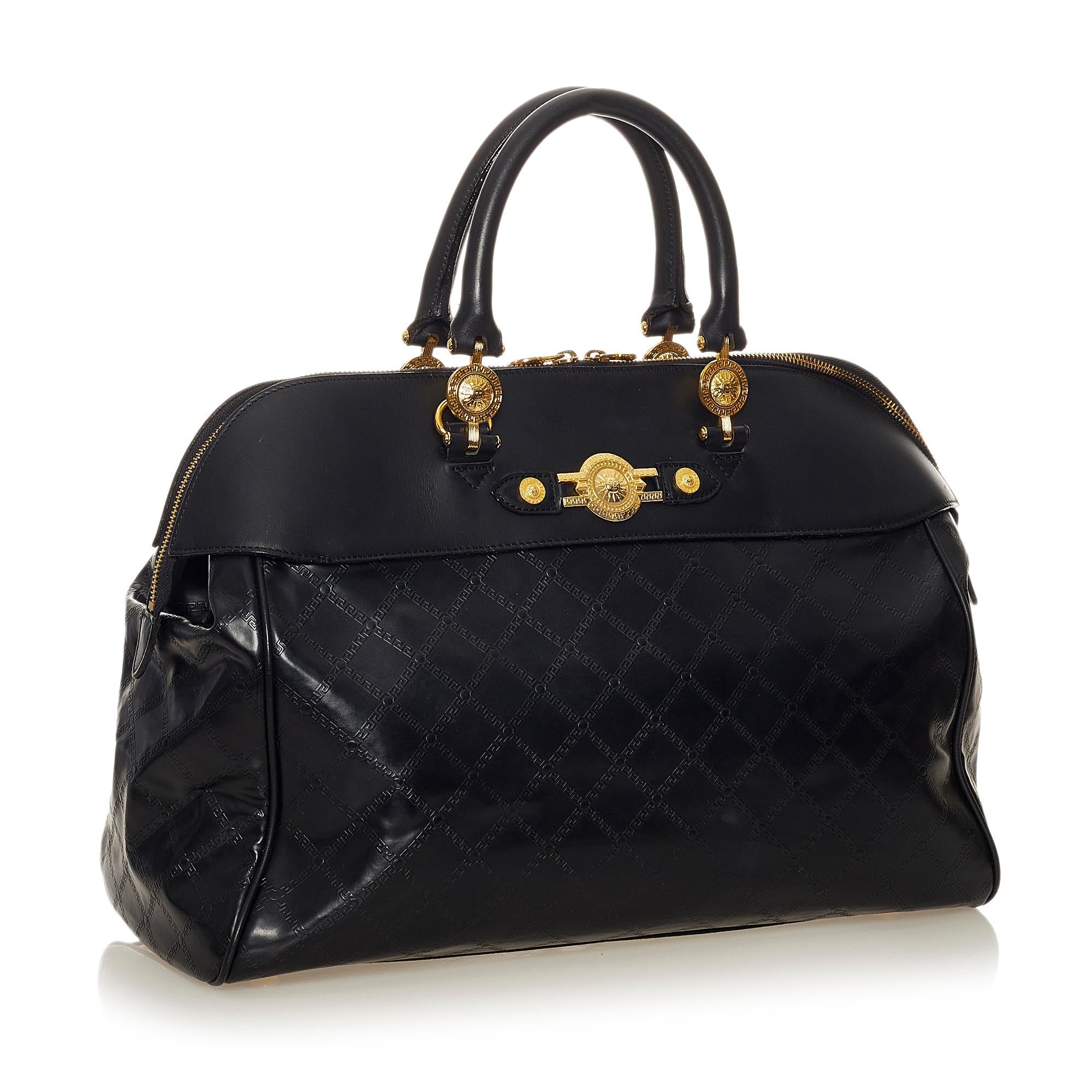 Versace Sunburst Leather Handbag (SHG-27911)