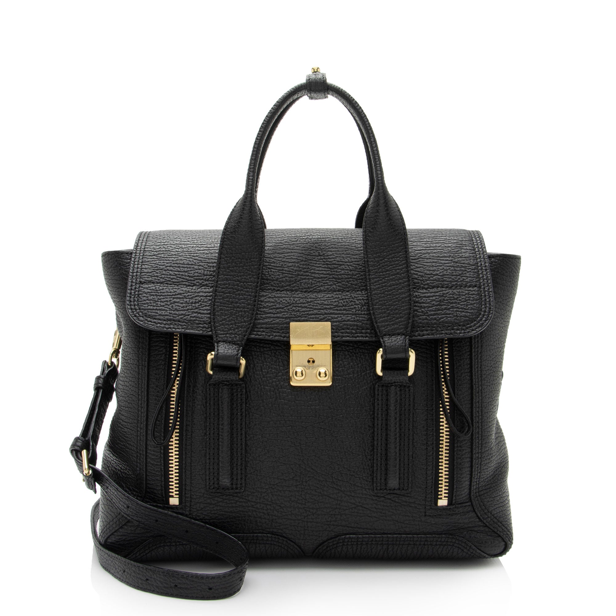 3.1 Phillip Lim Leather Pashli Medium Satchel (SHF-gY4iPQ)