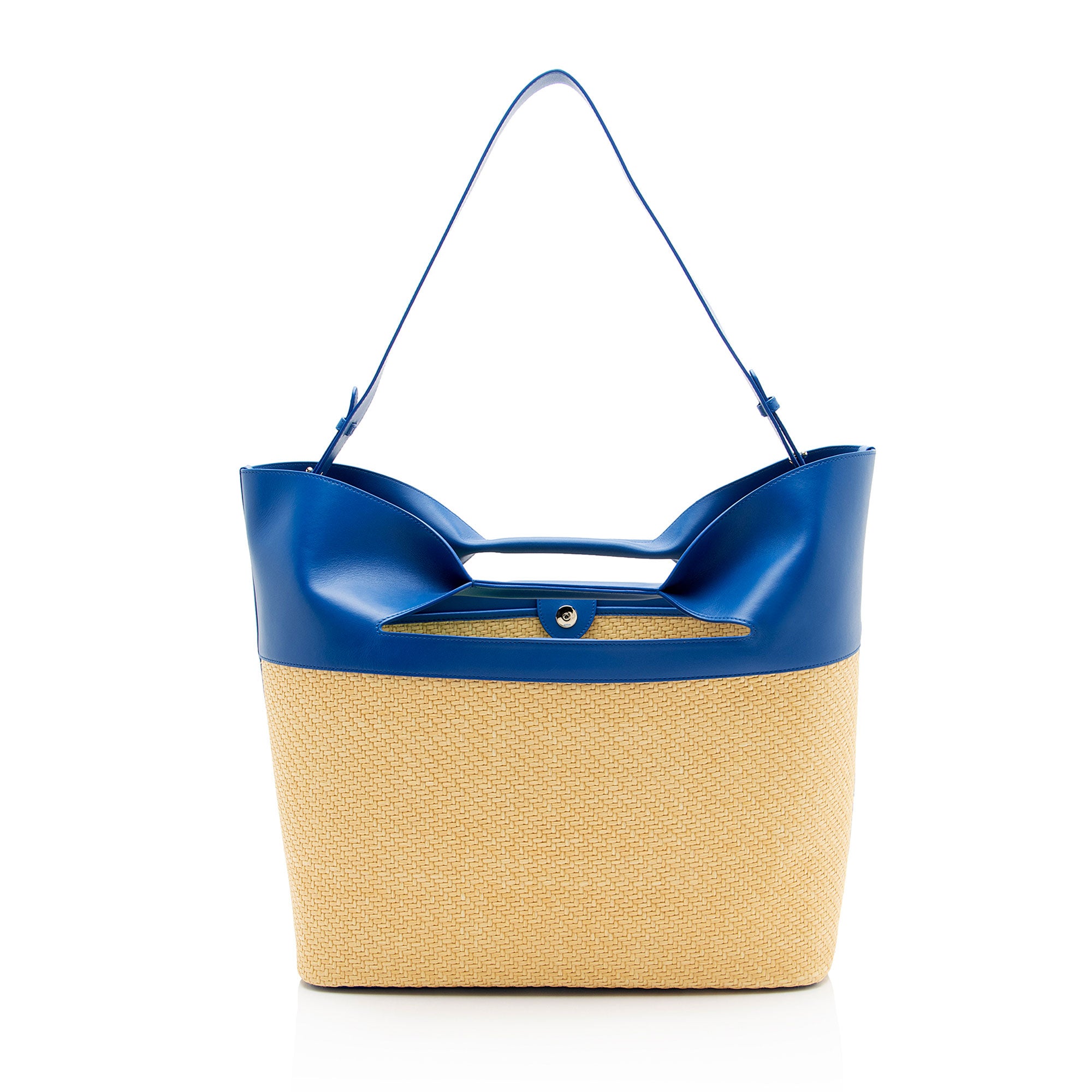 Alexander McQueen Leather Raffia The Bow Tote