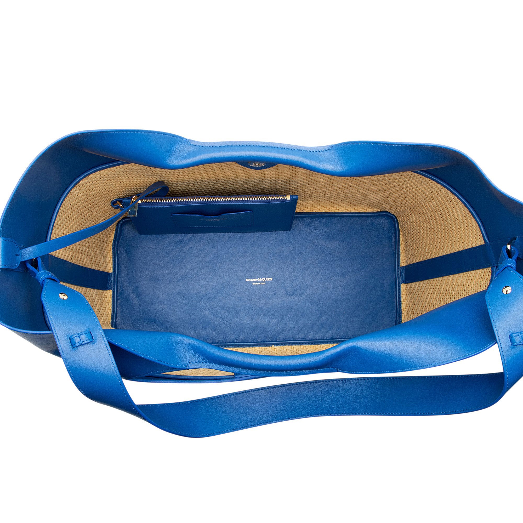 Alexander McQueen Leather Raffia The Bow Tote