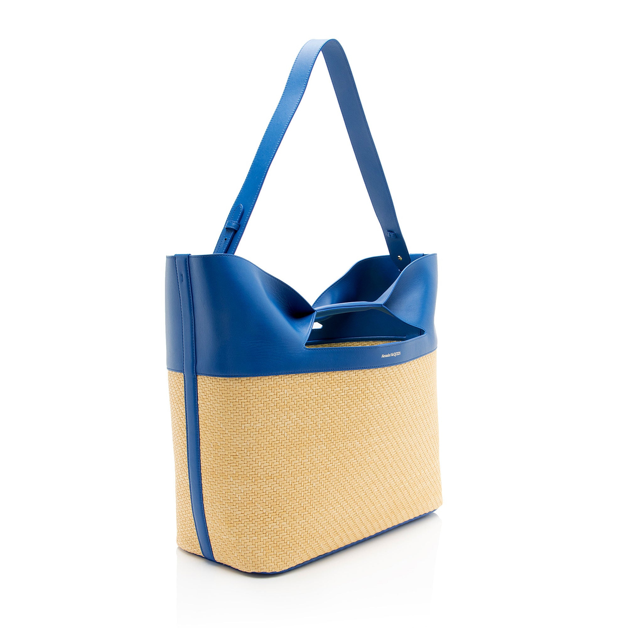 Alexander McQueen Leather Raffia The Bow Tote