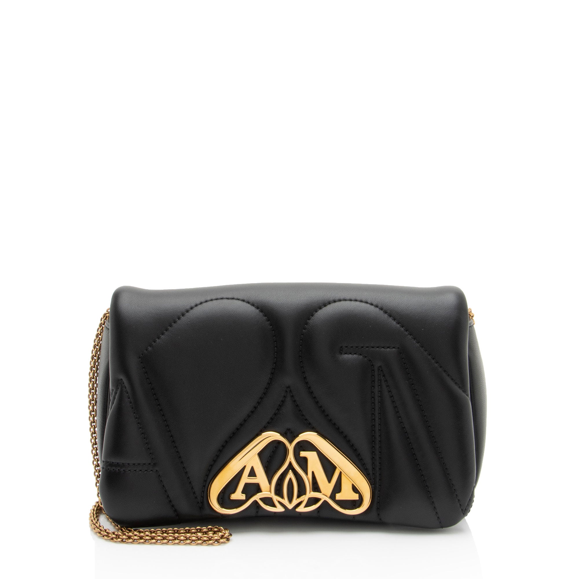 Alexander McQueen Leather Seal Mini Shoulder Bag