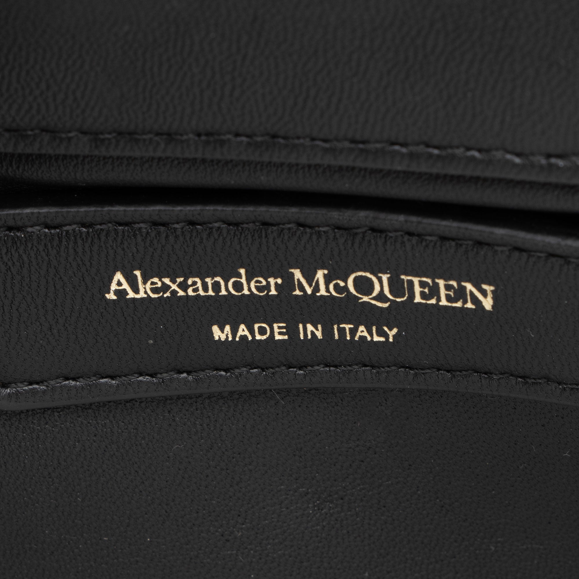 Alexander McQueen Leather Seal Mini Shoulder Bag