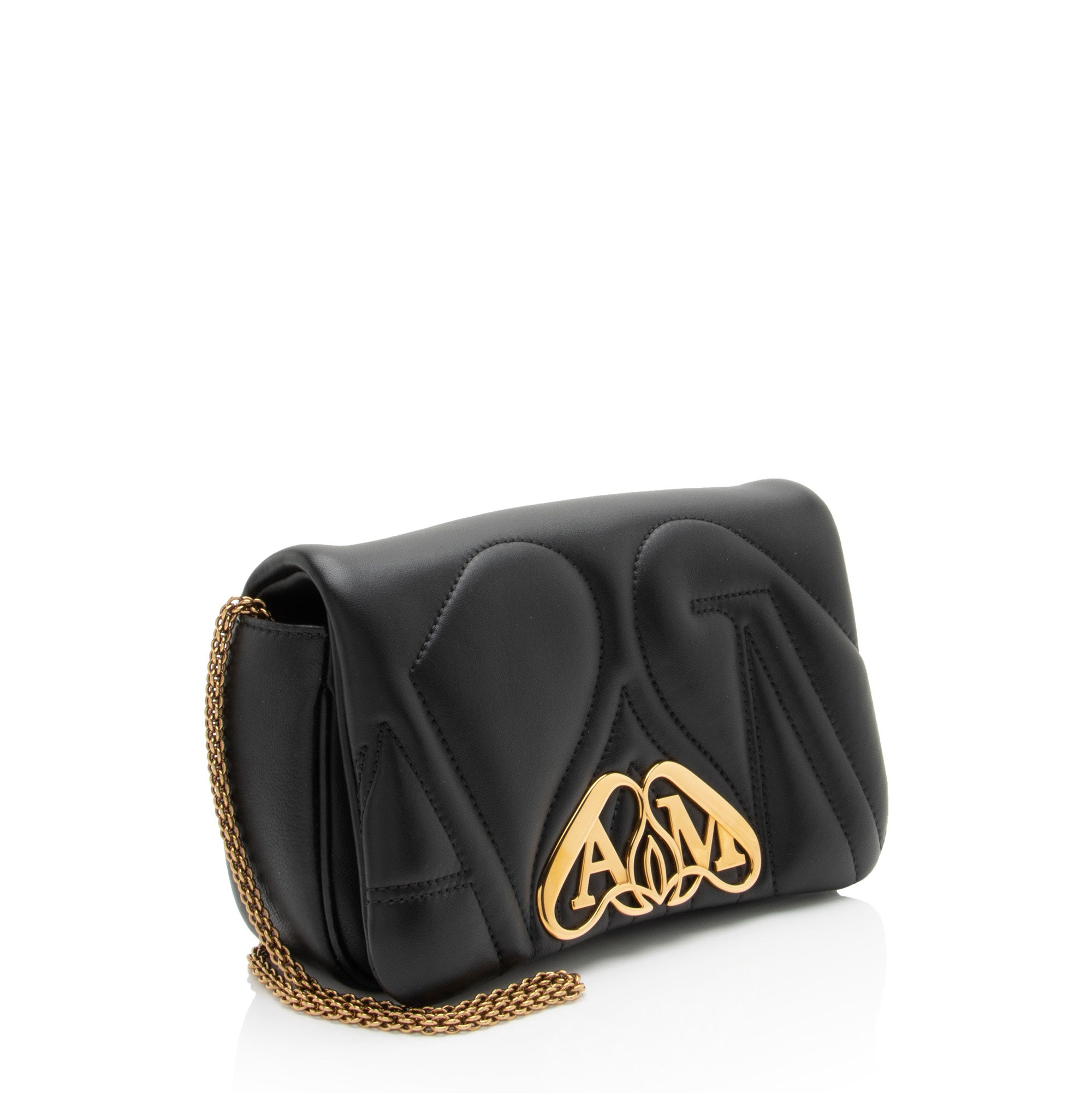 Alexander McQueen Leather Seal Mini Shoulder Bag