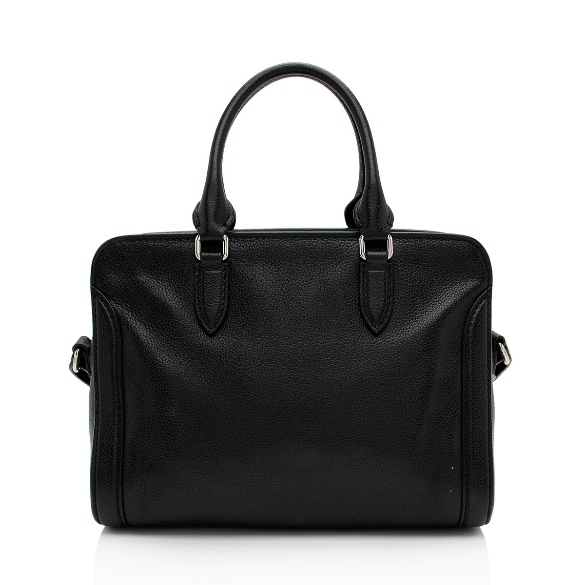 Alexander McQueen Leather Skull Padlock Small Tote (SHF-MYUSpL)