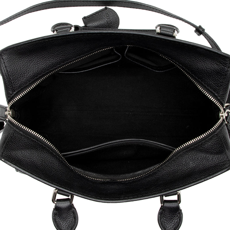 Alexander mcqueen small pebbled leather satchel online