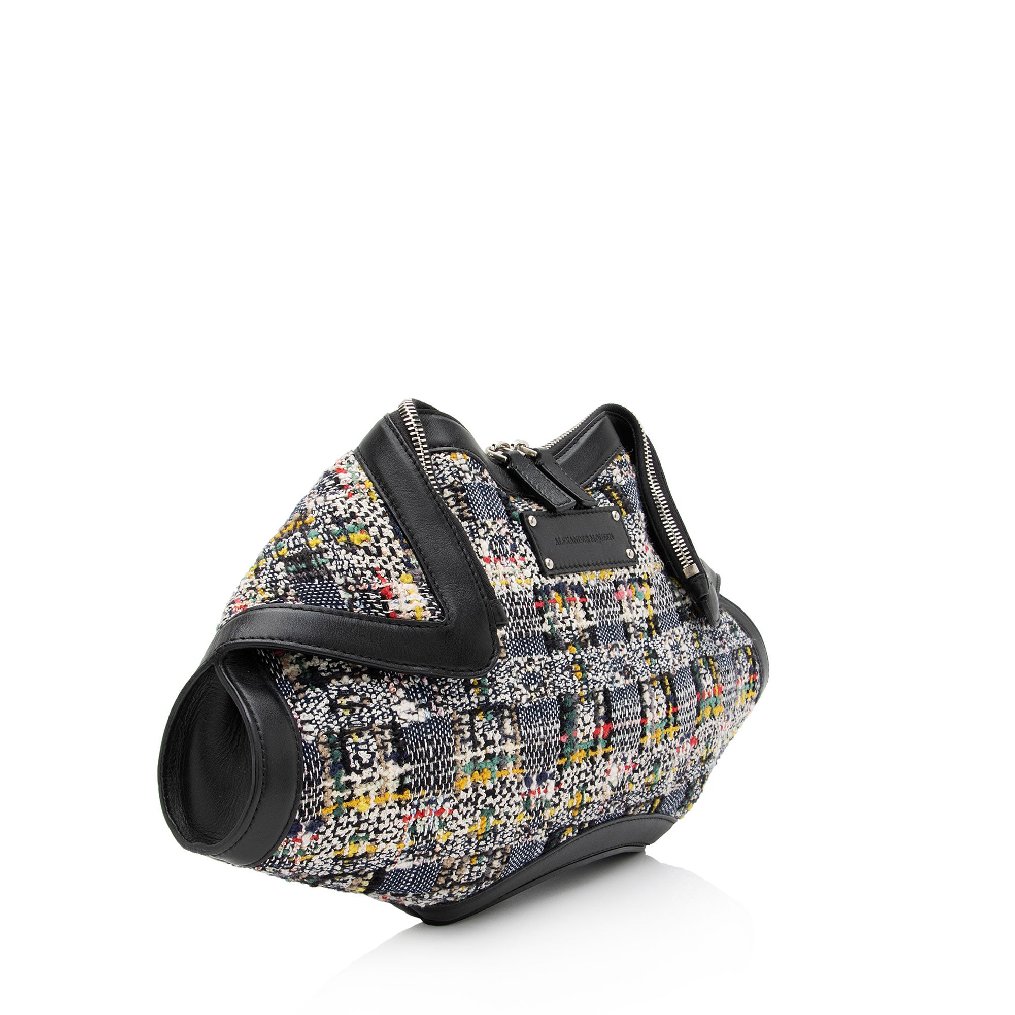 Alexander McQueen Tweed Calfskin Manta Clutch (SHF-hYe4Lv)