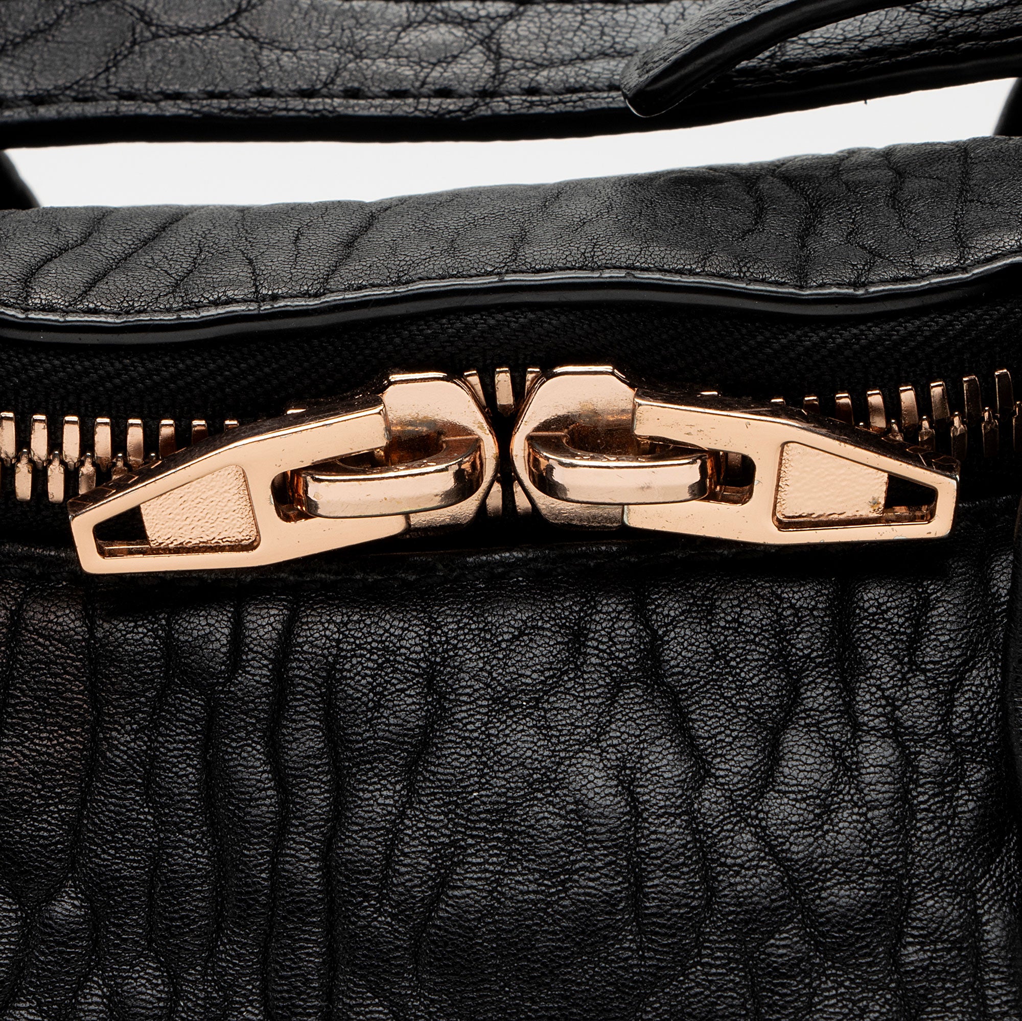 Alexander Wang Leather Rose Gold Rockie Small Satchel (SHF-lUToFx)