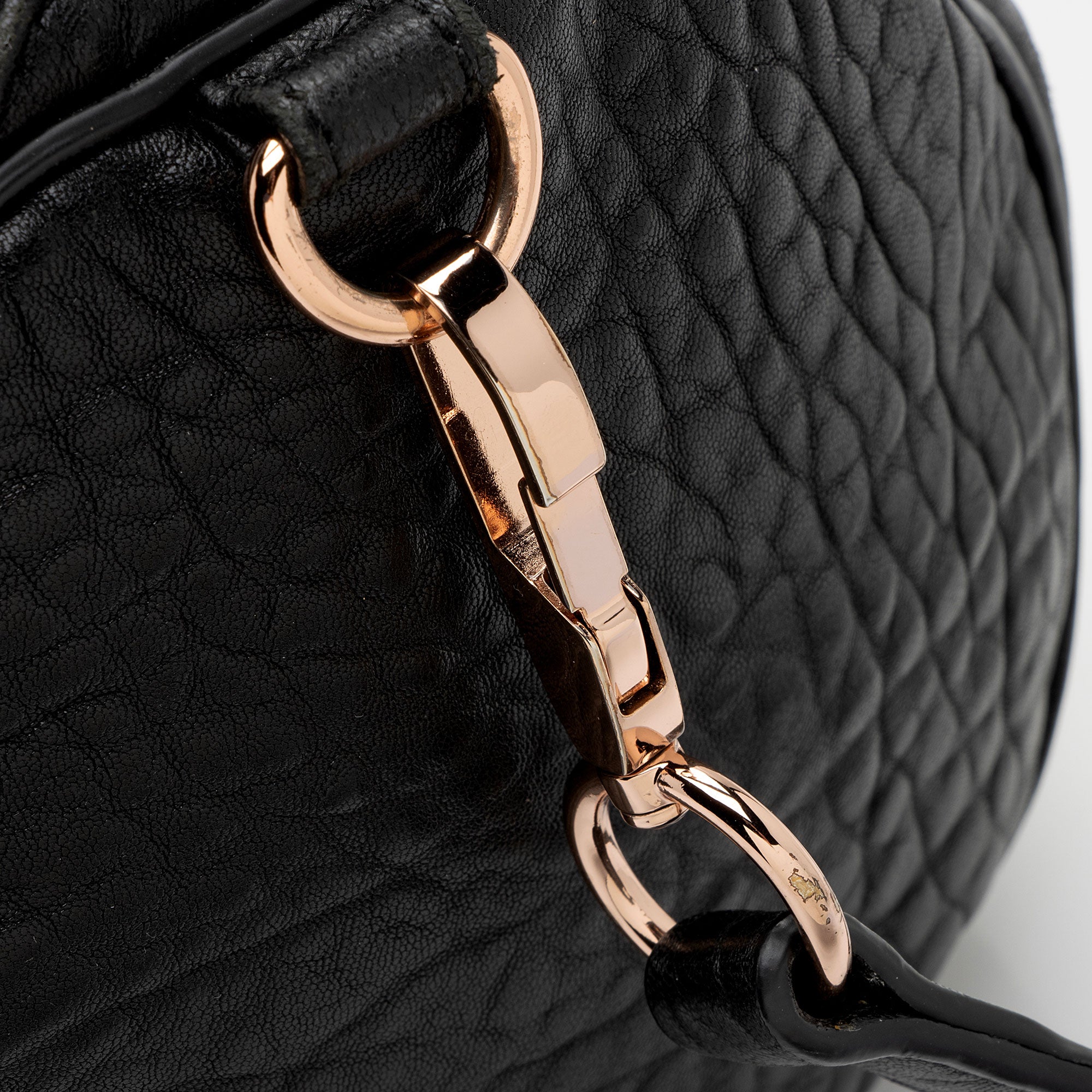 Alexander Wang Leather Rose Gold Rockie Small Satchel (SHF-lUToFx)