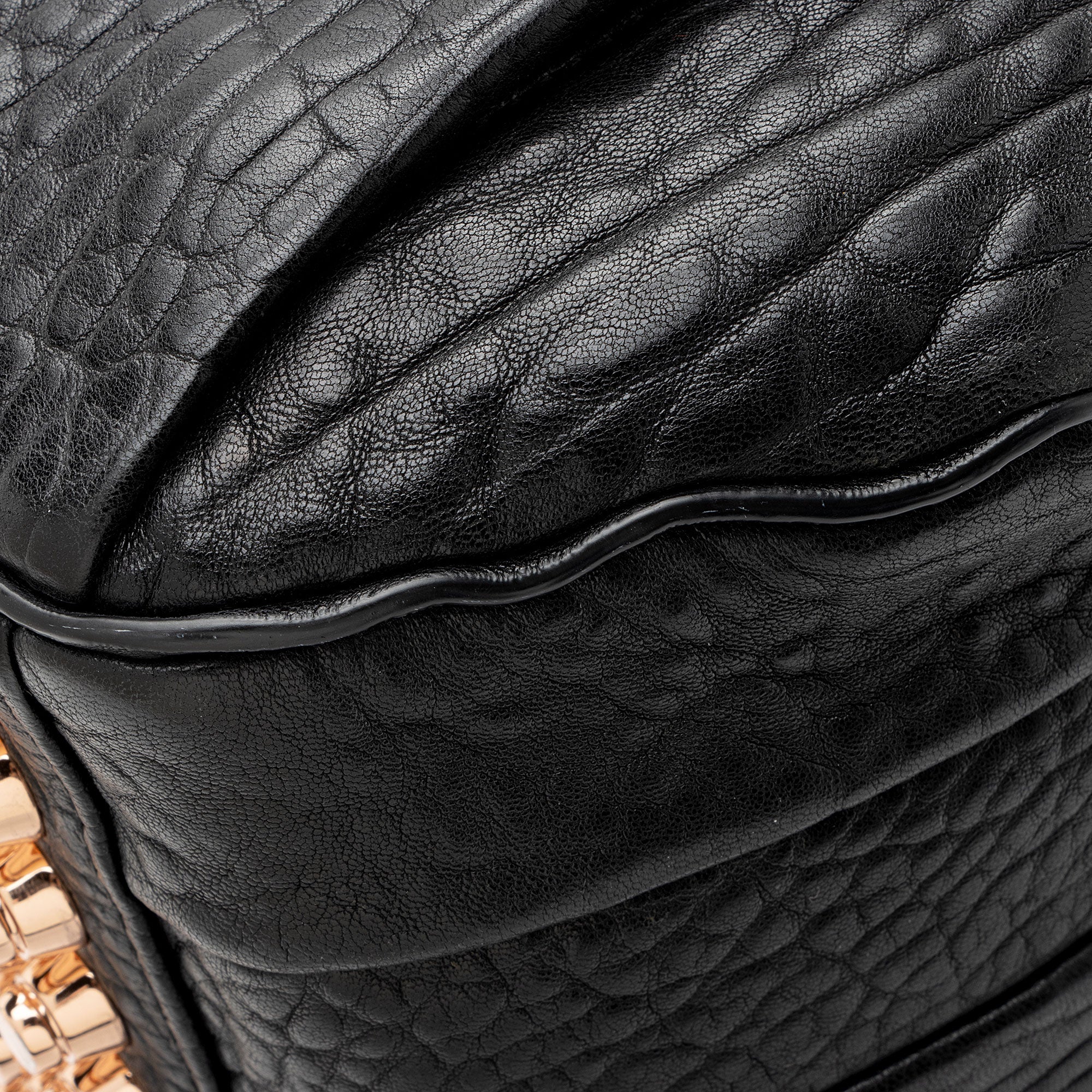 Alexander Wang Leather Rose Gold Rockie Small Satchel (SHF-lUToFx)