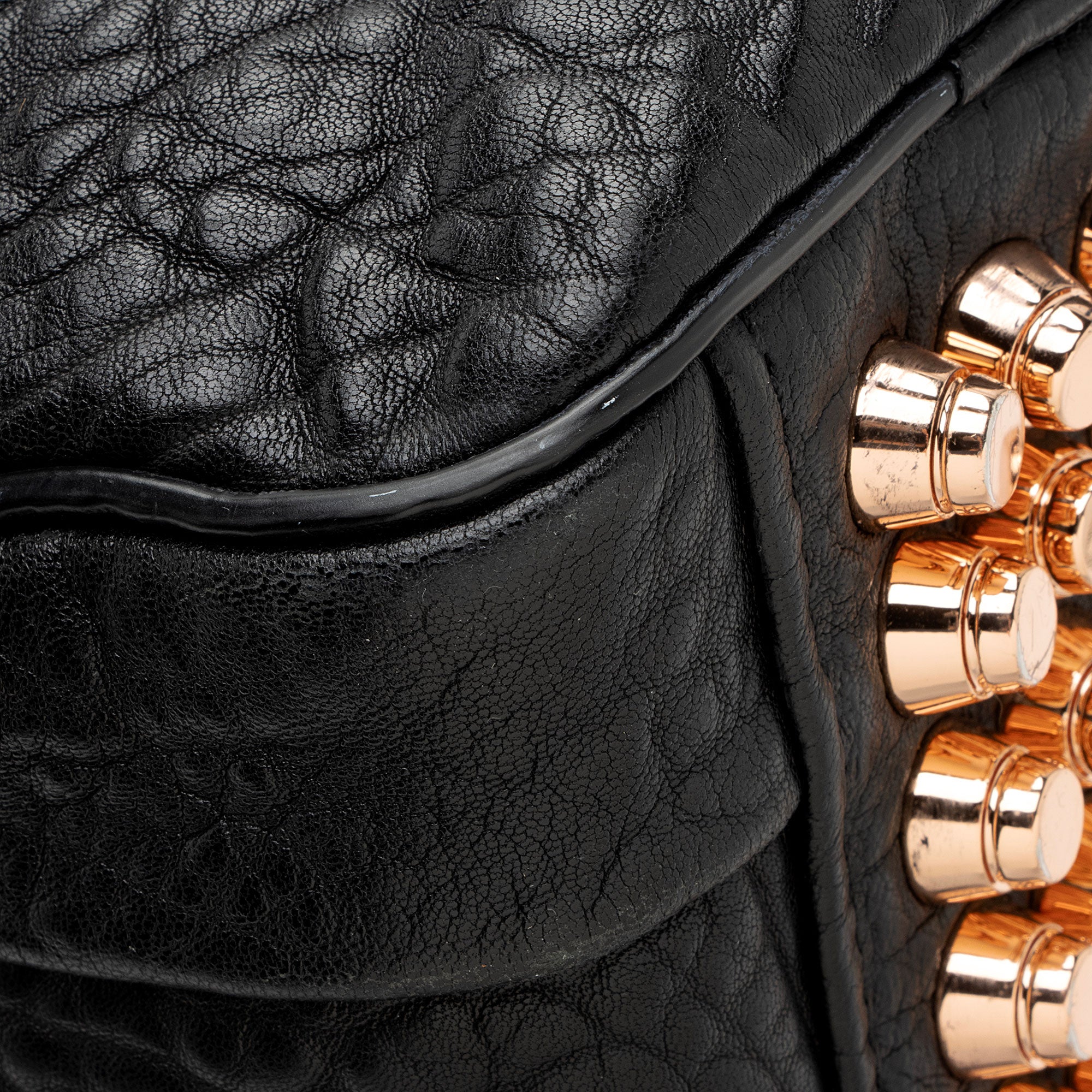 Alexander Wang Leather Rose Gold Rockie Small Satchel (SHF-lUToFx)