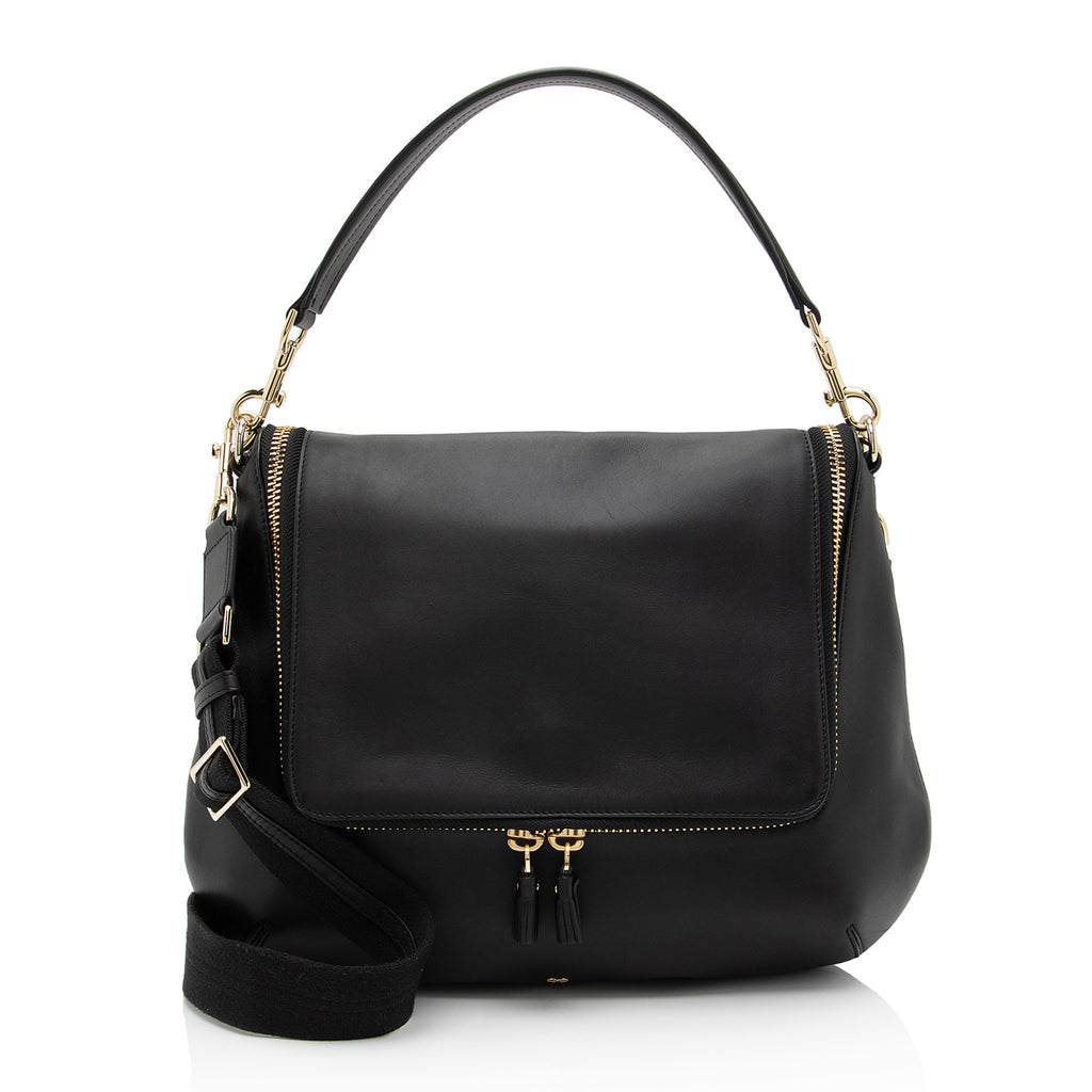 Anya Hindmarch Calfskin Maxi Zip Vere Soft Satchel SHF DUvXiX LuxeDH