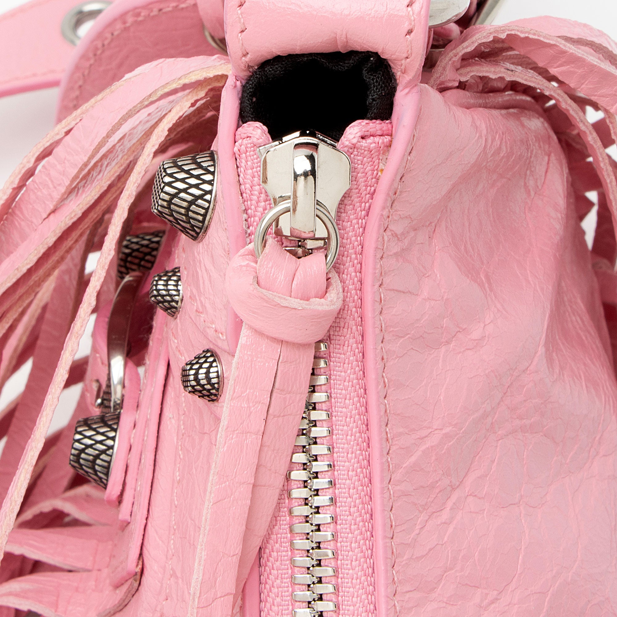 Balenciaga Arena Lambskin Fringe Le Cagole XS Shoulder Bag