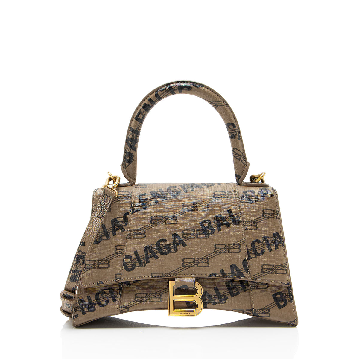 Balenciaga BB Monogram Canvas Hourglass Small Top Handle