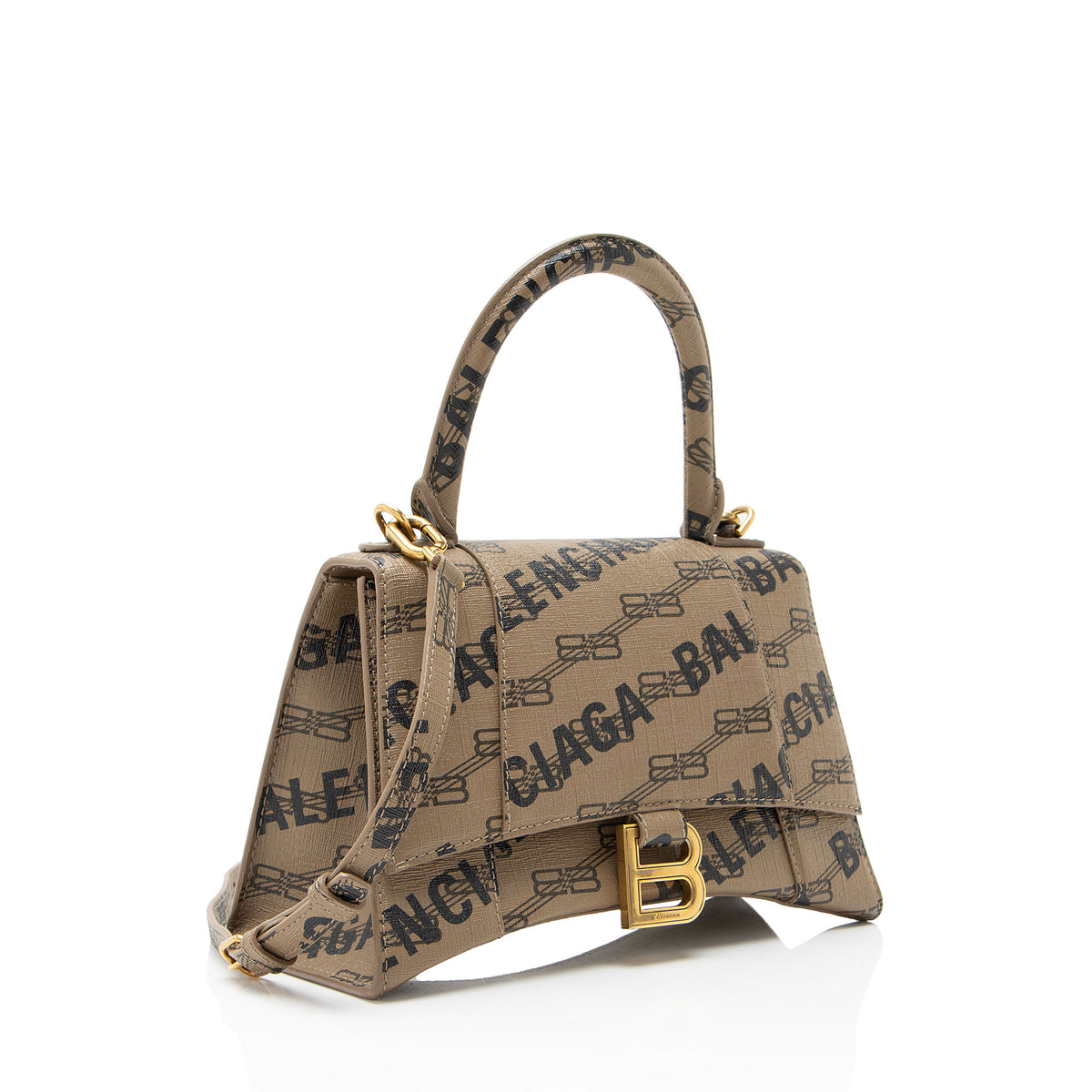 Balenciaga BB Monogram Canvas Hourglass Small Top Handle