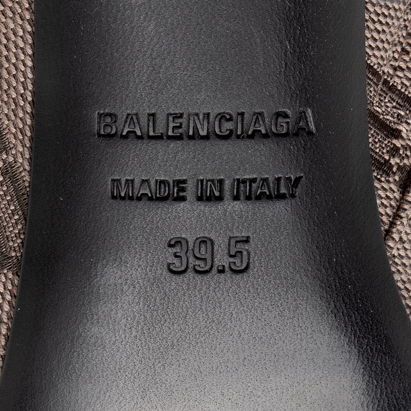 Balenciaga BB Monogram Canvas Knife Sock Boots - Size 9.5 / 39.5 (SHF-8nBulV)