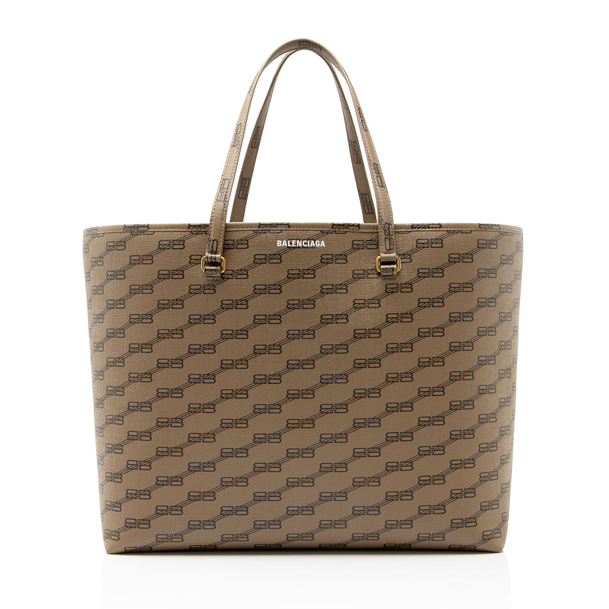 Balenciaga BB Monogram Canvas Signature Large Shopper Tote