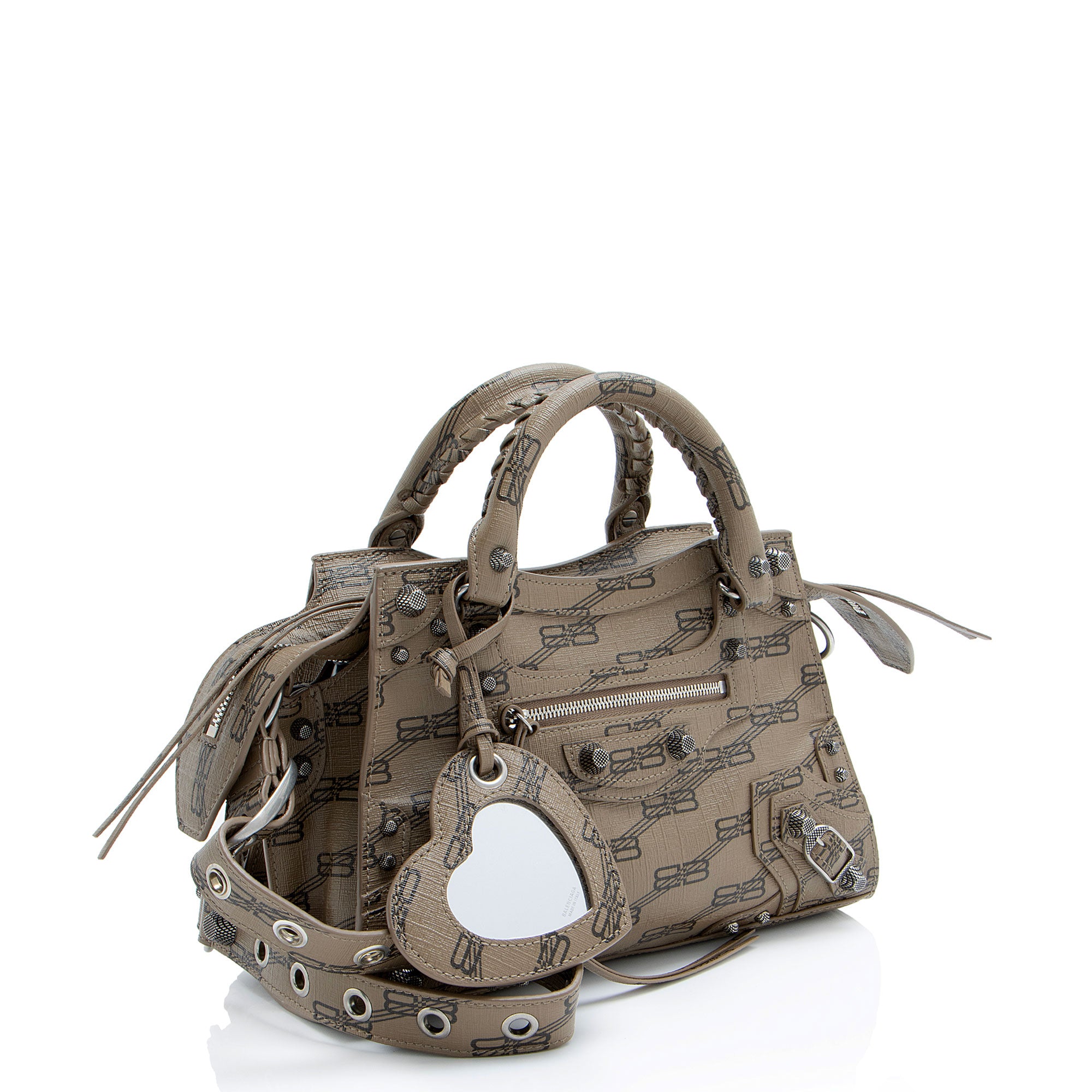 Balenciaga BB Monogram Canvas Signature Neo Cagole City XS Satchel