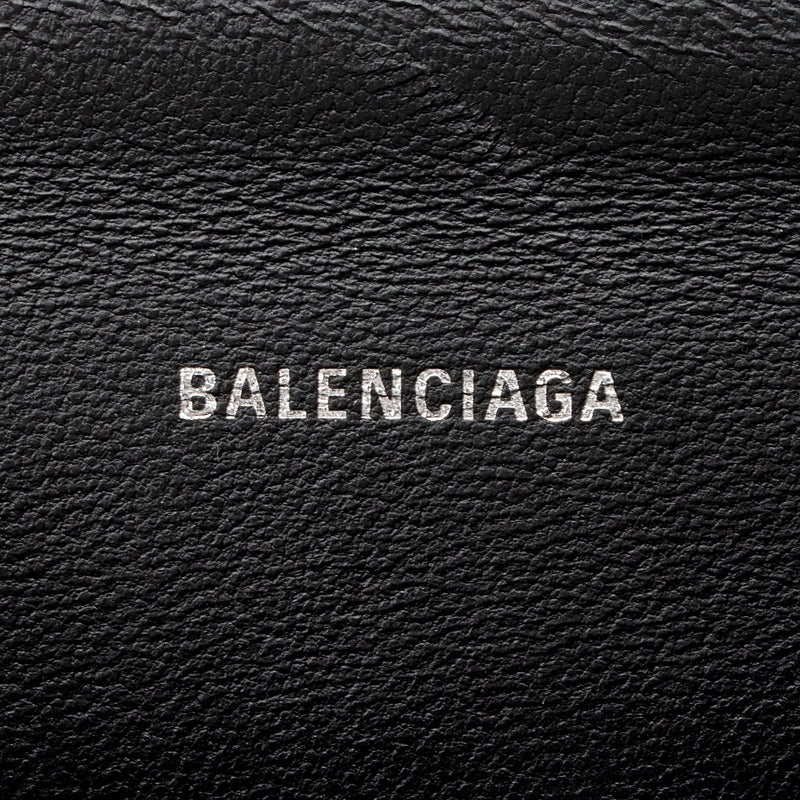 Balenciaga BB Monogram Denim Hourglass XS Satchel (SHF-q6T640)