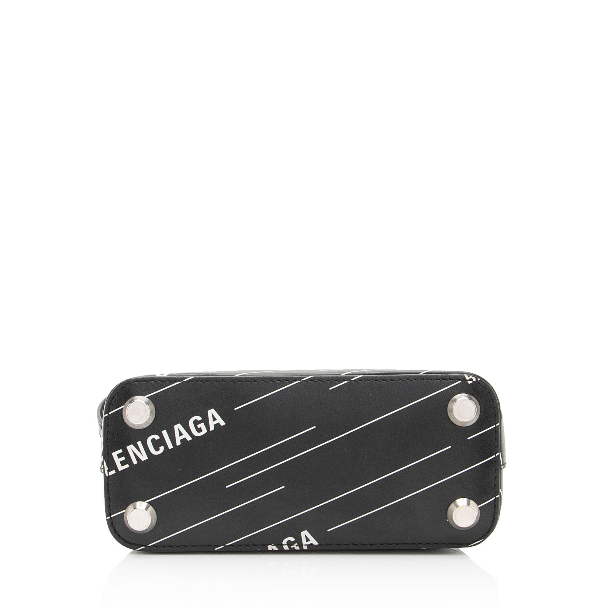 Balenciaga Calfskin Logo XXS Ville Top Handle (SHF-SiN99o)