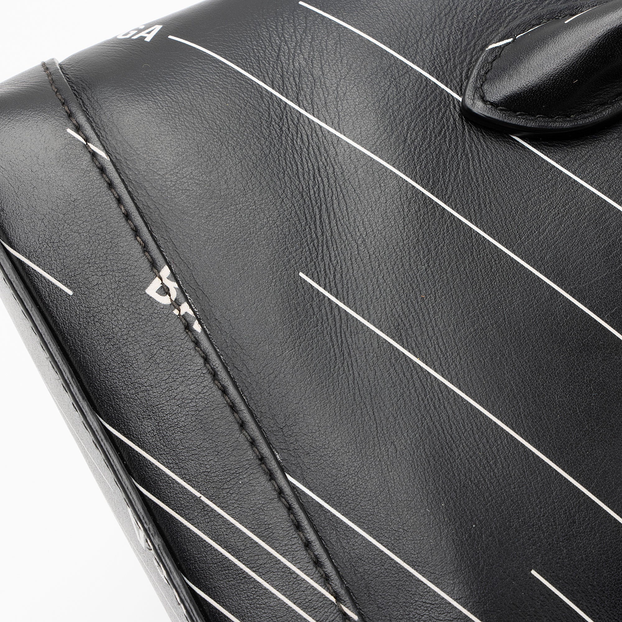 Balenciaga Calfskin Logo XXS Ville Top Handle (SHF-SiN99o)