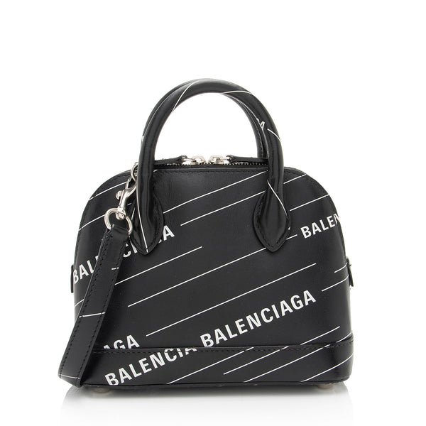 Balenciaga Calfskin Logo XXS Ville Top Handle Bag (SHF-SiN99o)