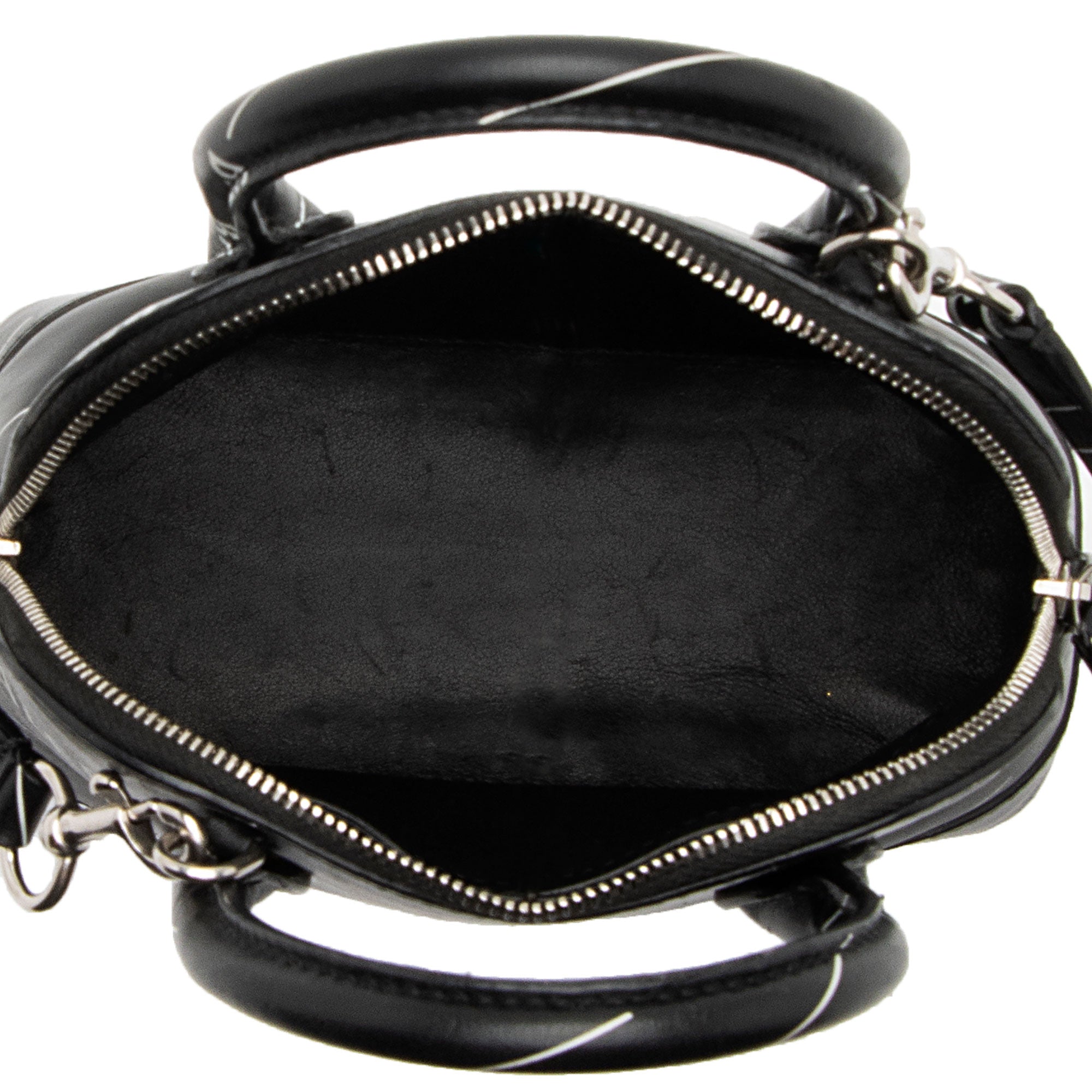 Balenciaga Calfskin Logo XXS Ville Top Handle (SHF-SiN99o)