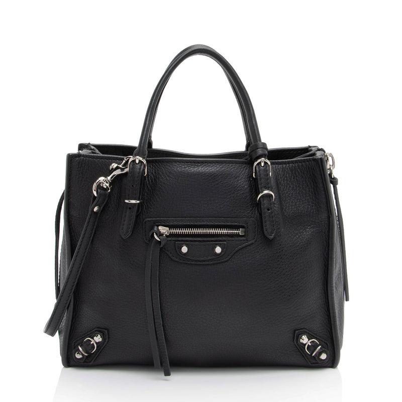 Balenciaga Calfskin Papier A4 Zip Around Mini Tote (SHF-UJ4lBR)