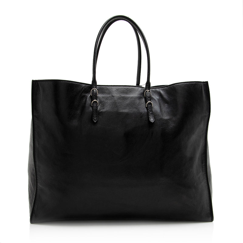 Balenciaga Calfskin Papier A4 Zip Around Tote (SHF-21607)