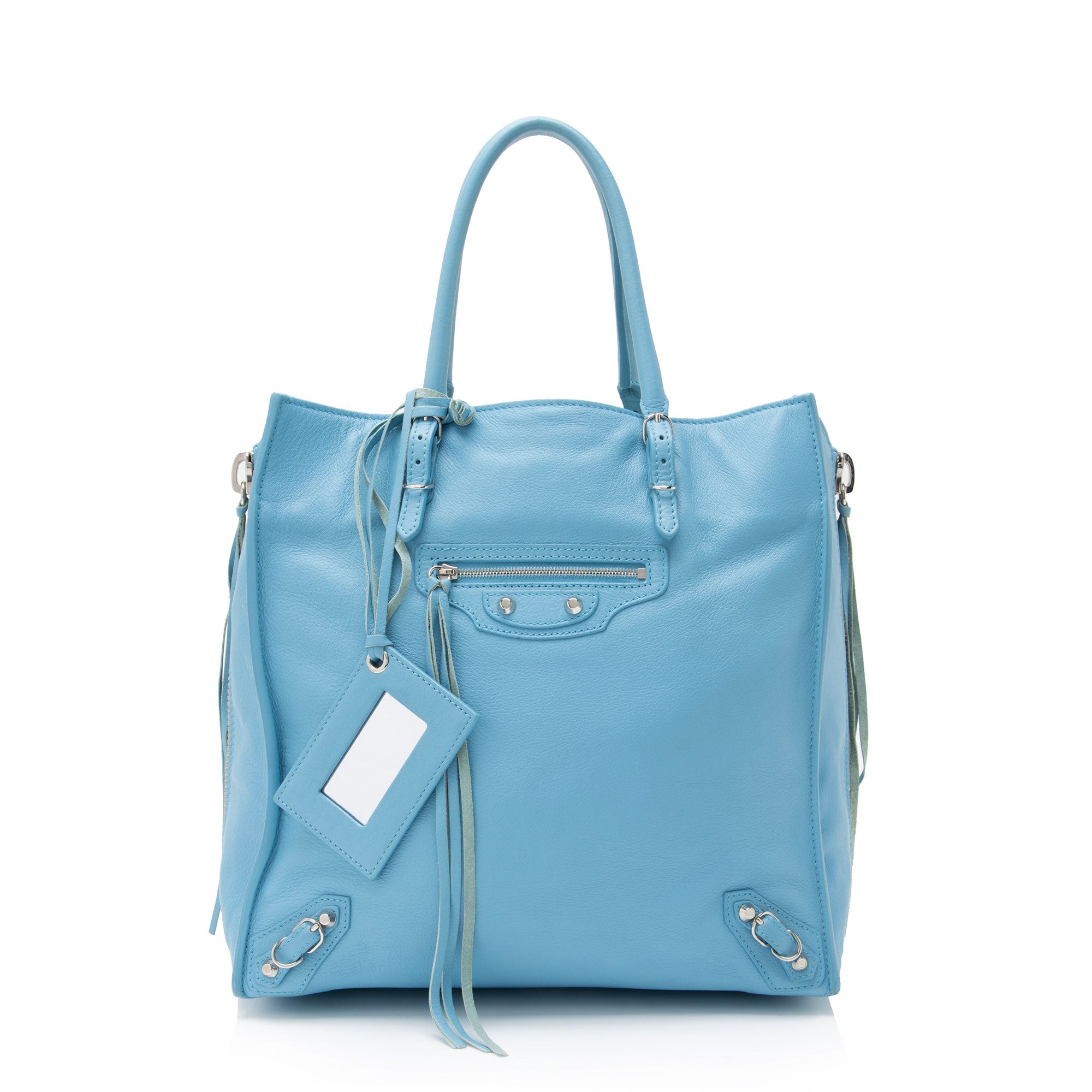 Balenciaga Calfskin Papier A5 Zip Around Tote