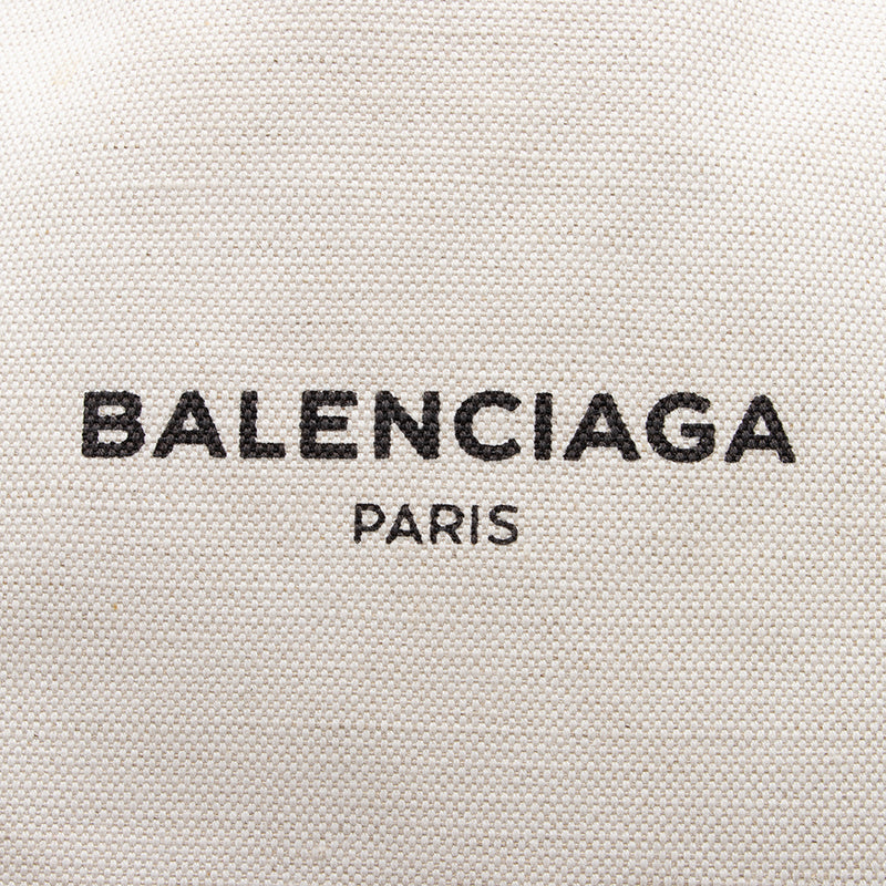 Balenciaga Canvas Logo Cabas Small Tote (SHF-13841)