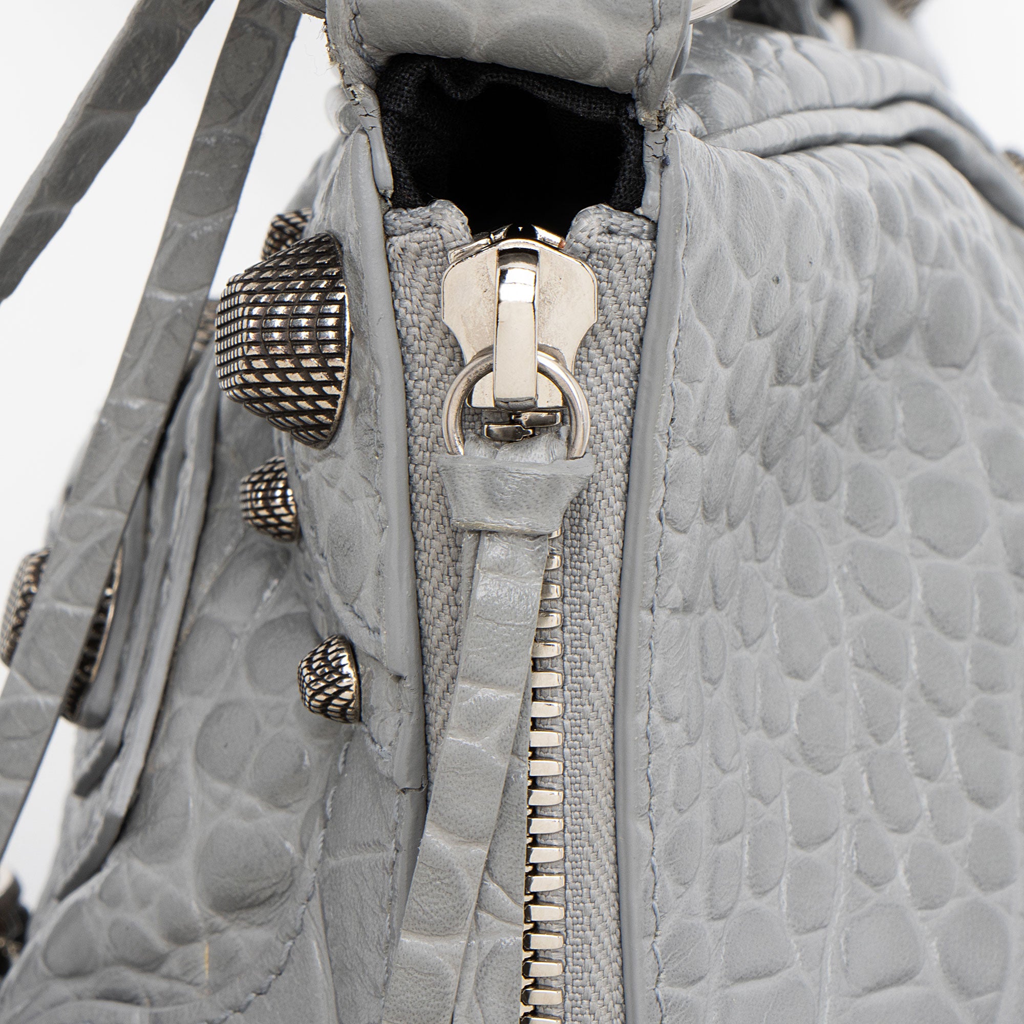 Balenciaga Croc Embossed Le Cagole Small Shoulder Bag