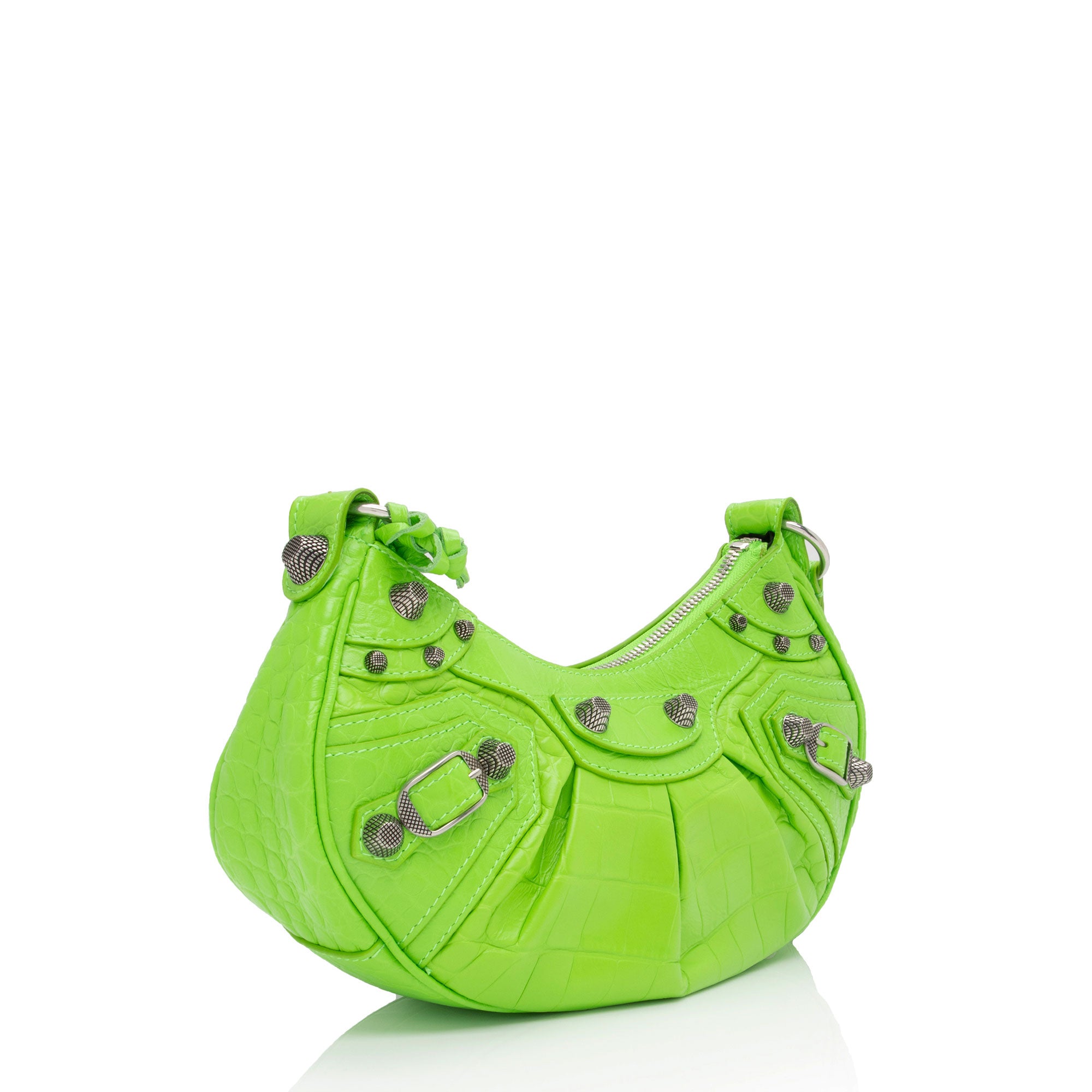 Women's Le Cagole Xs Shoulder Bag Metallized in Silver| Balenciaga® US