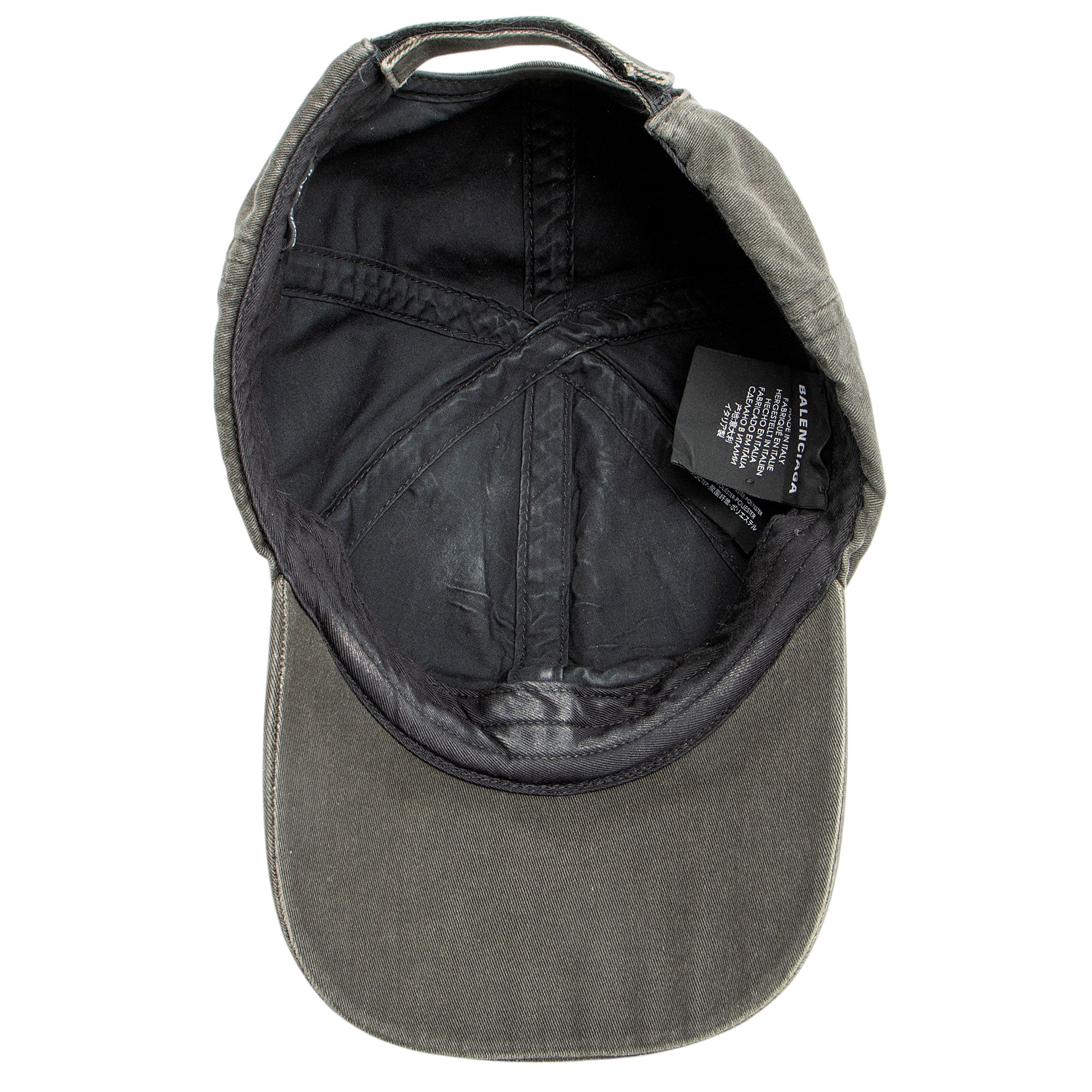 Balenciaga Distressed Canvas Logo Baseball Hat