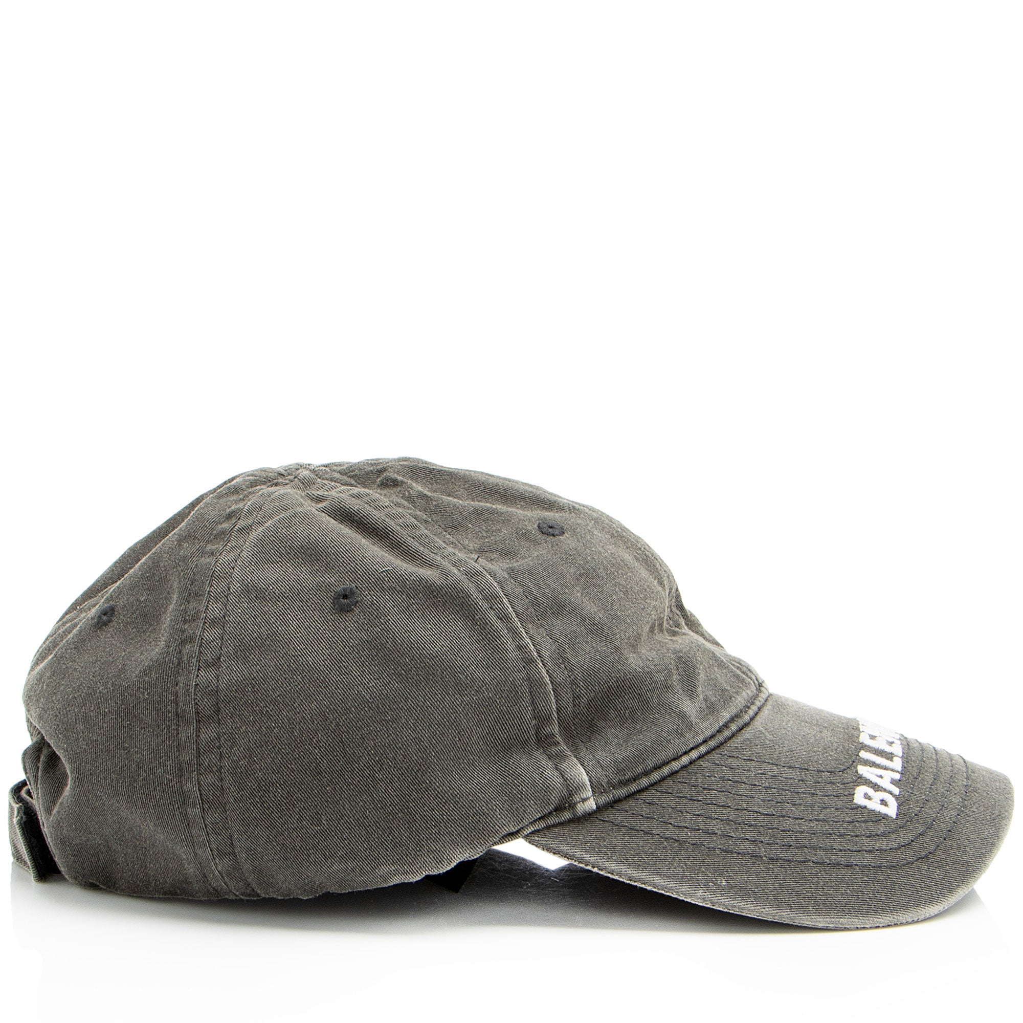 Balenciaga Distressed Canvas Logo Baseball Hat