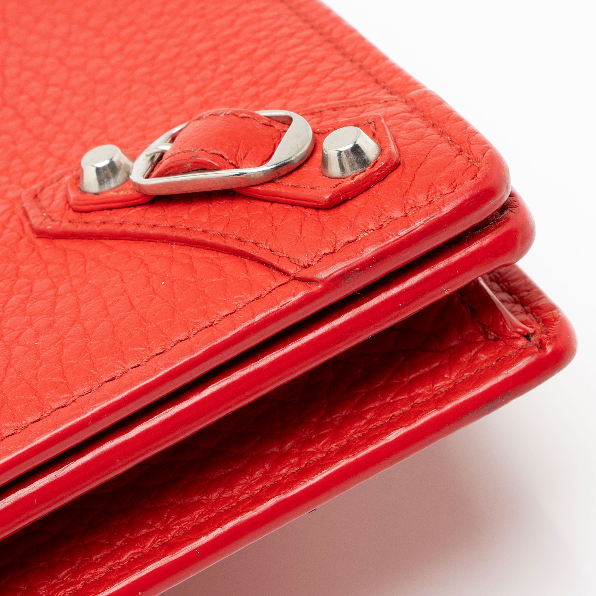 Balenciaga Grained Calfskin Classic City Wallet on Chain