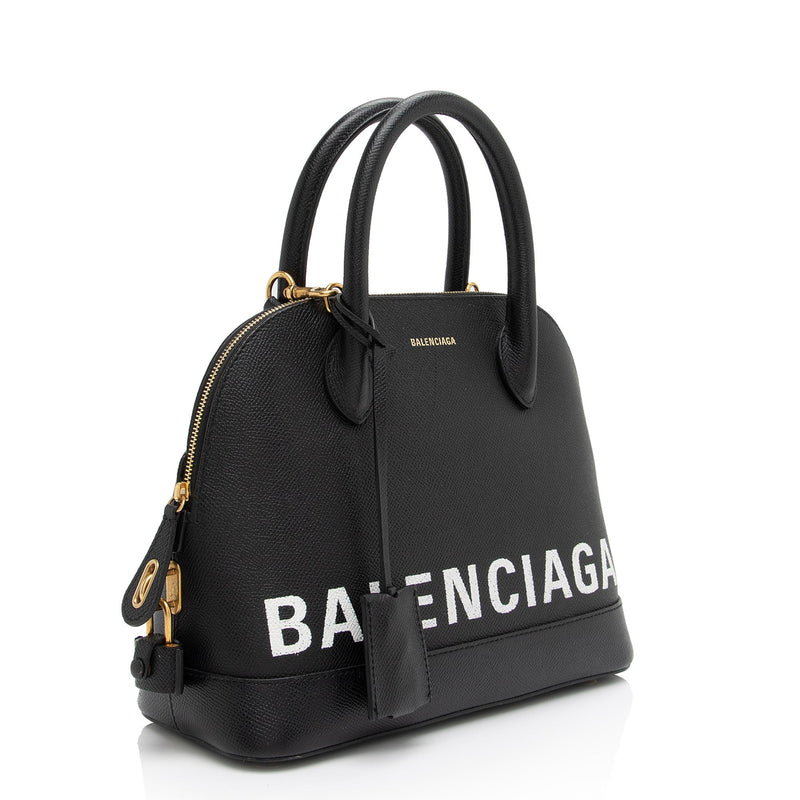 Balenciaga Grained Calfskin Ville Small Top Handle Bag (SHF-GKQvmA)