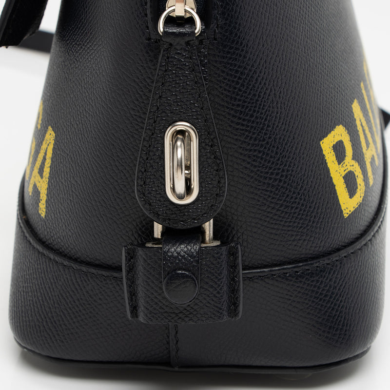 Balenciaga Grained Calfskin Ville Small Top Handle Bag (SHF-qe8paK)