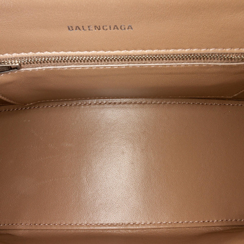 Balenciaga Hourglass Embossed Leather Satchel (SHG-36403)