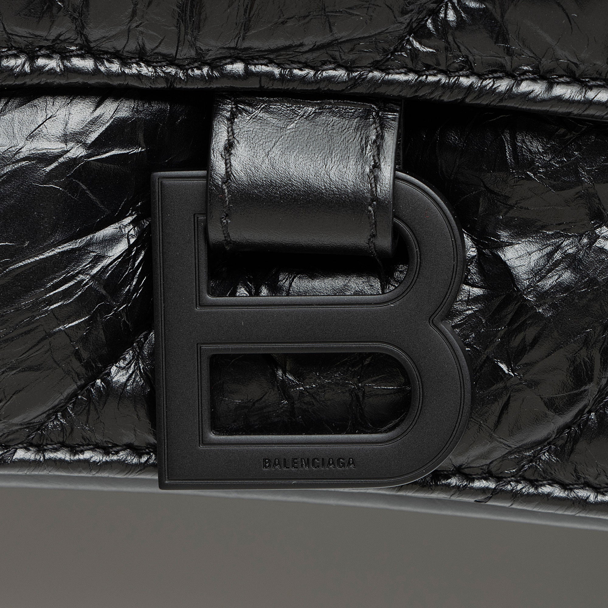Balenciaga Quilted Leather Crush Medium Shoulder Bag