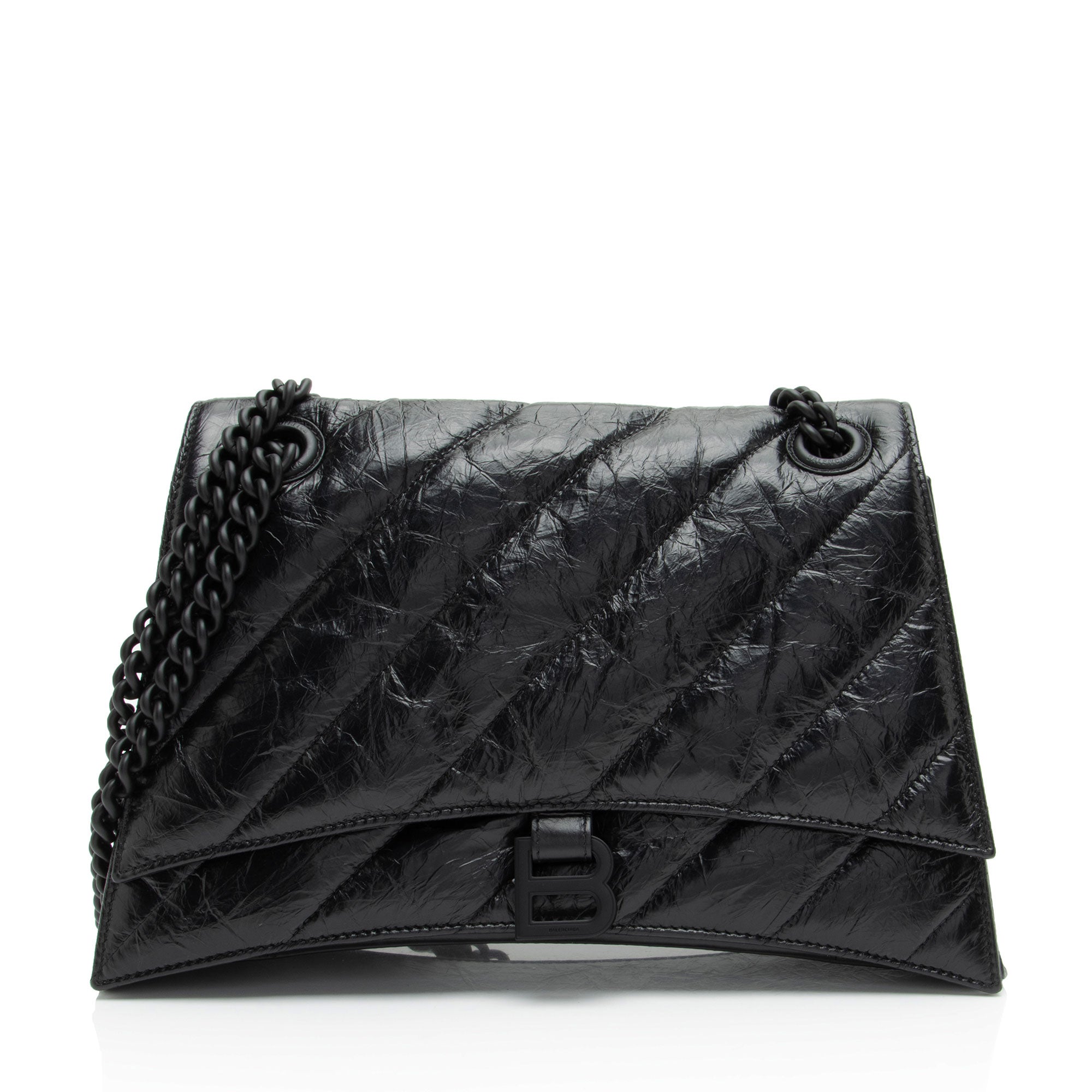 Balenciaga Quilted Leather Crush Medium Shoulder Bag