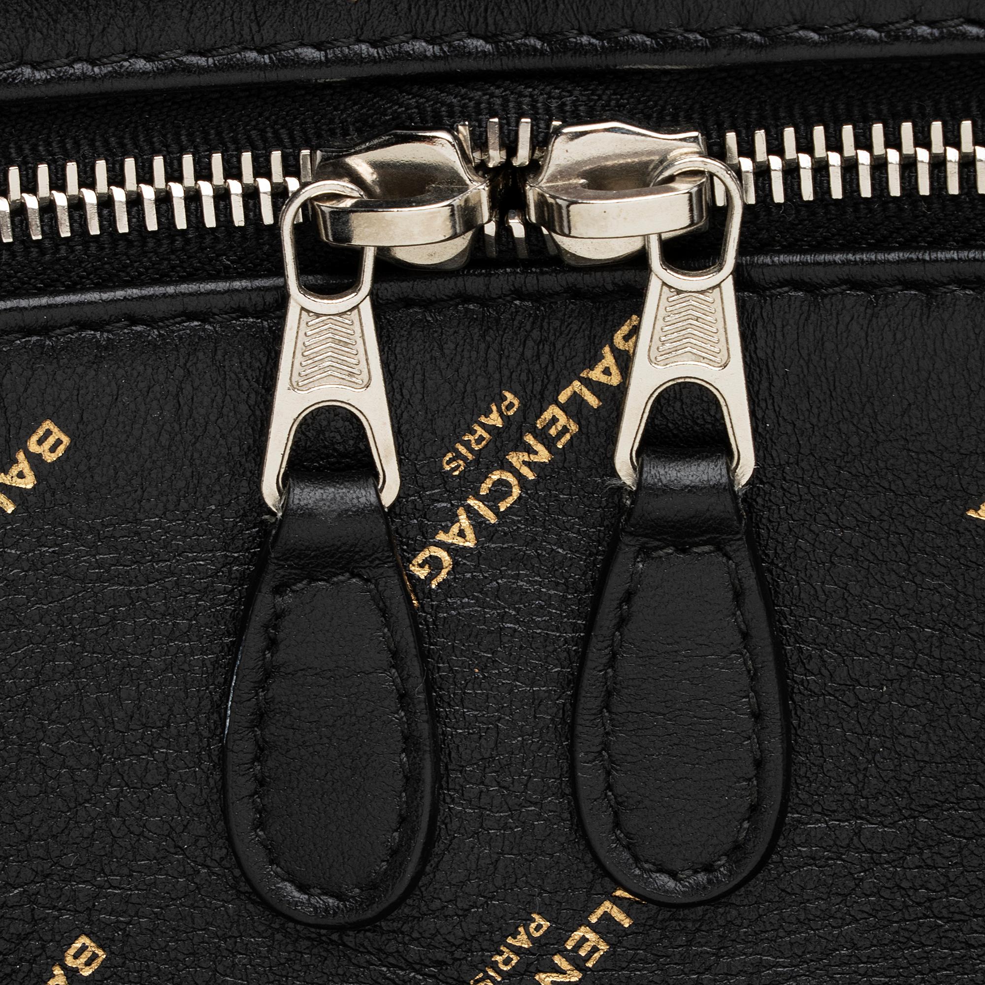 Balenciaga Leather Logo Bazar Large Tote (SHF-22215)