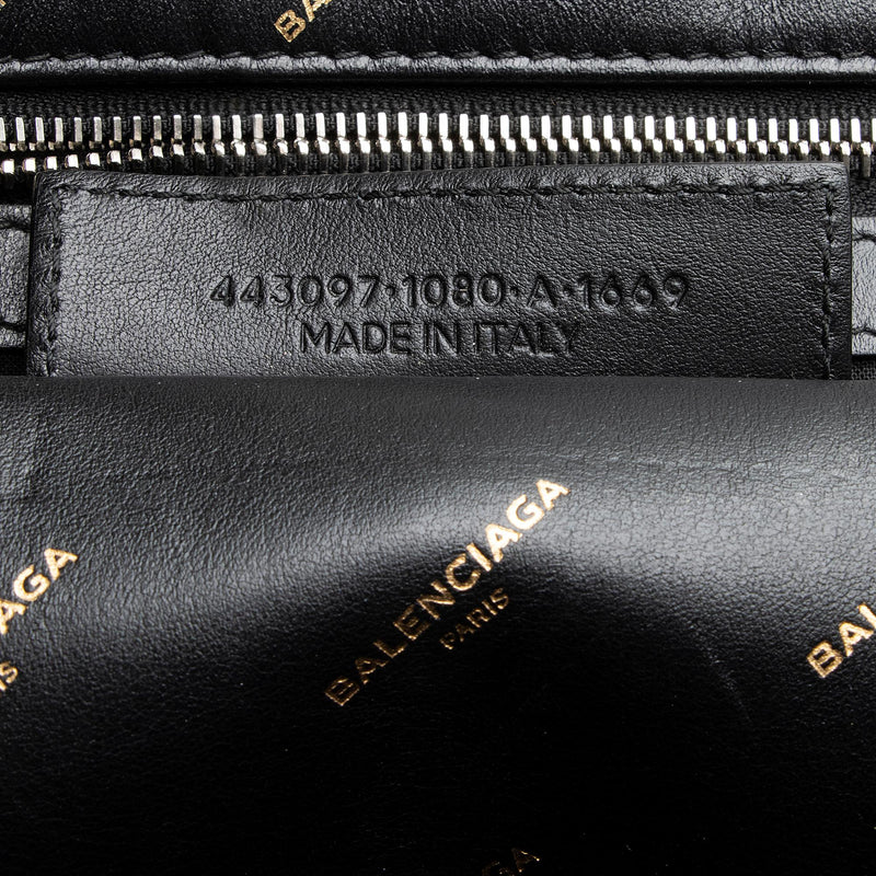 Balenciaga Leather Logo Bazar Large Tote (SHF-22215)