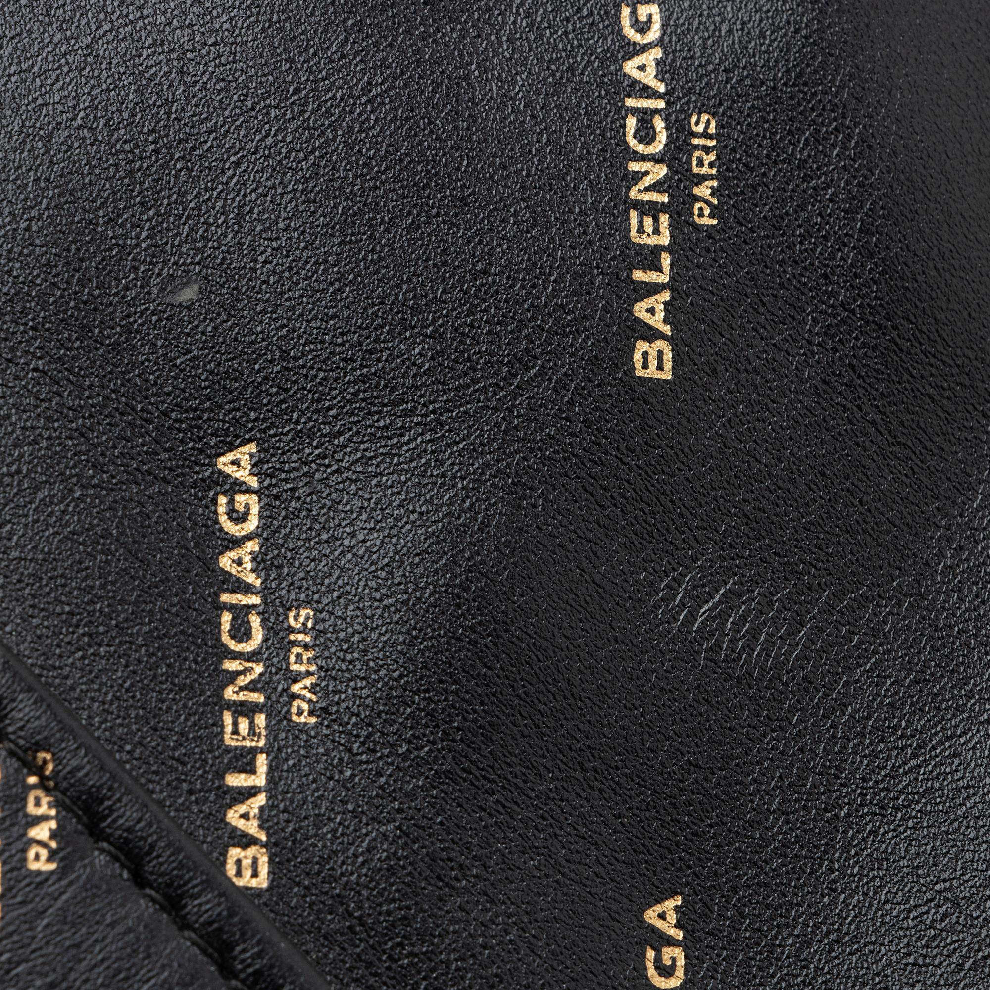 Balenciaga Leather Logo Bazar Large Tote (SHF-22215)
