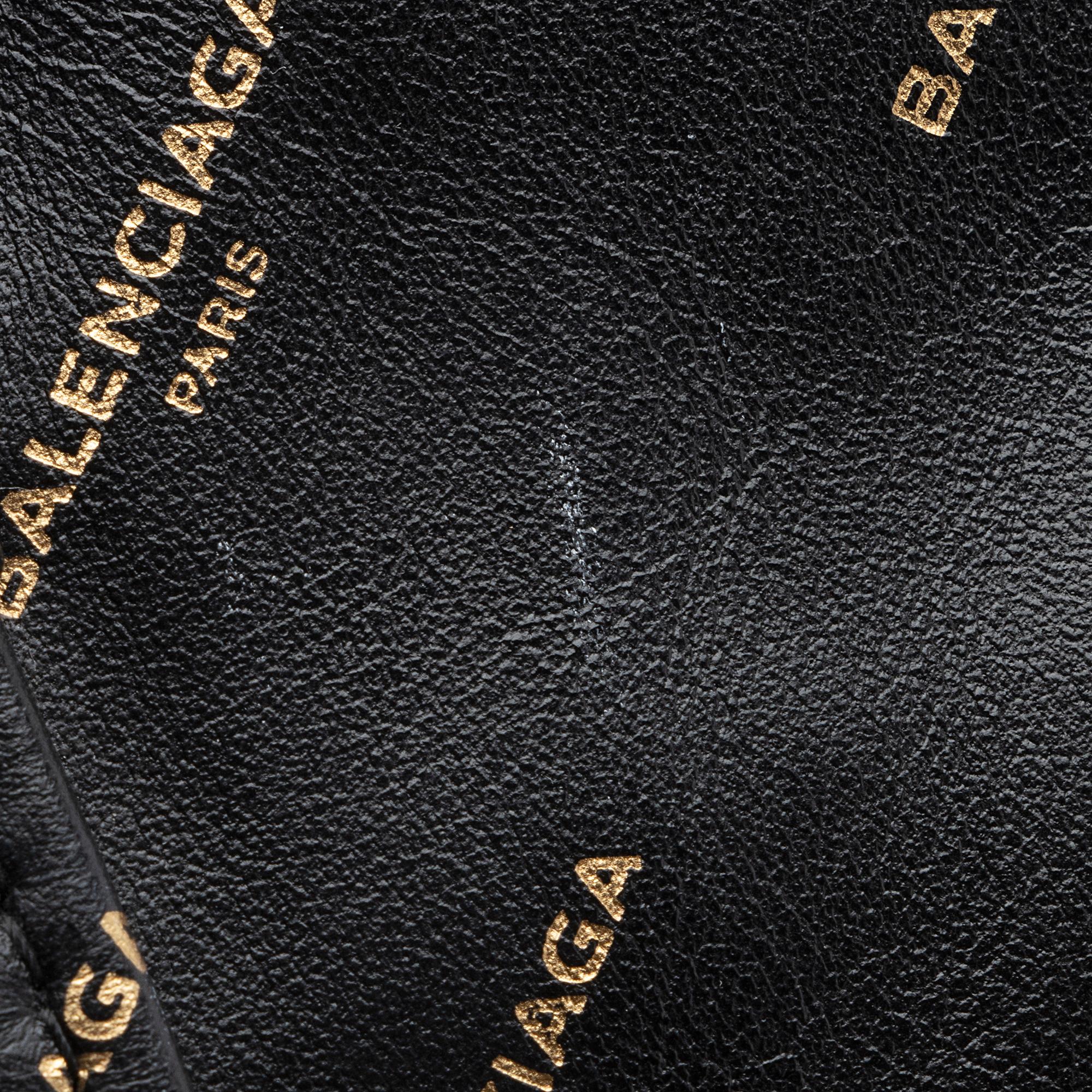 Balenciaga Leather Logo Bazar Large Tote (SHF-22215)