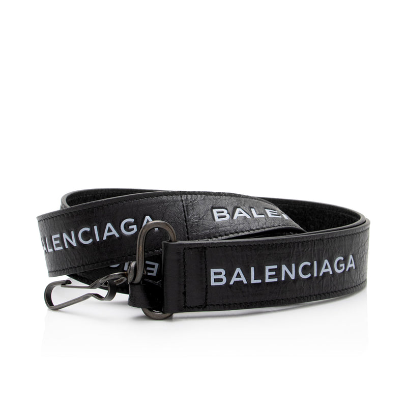 Balenciaga Leather Logo Keychain Lanyard (SHF-GojV04)